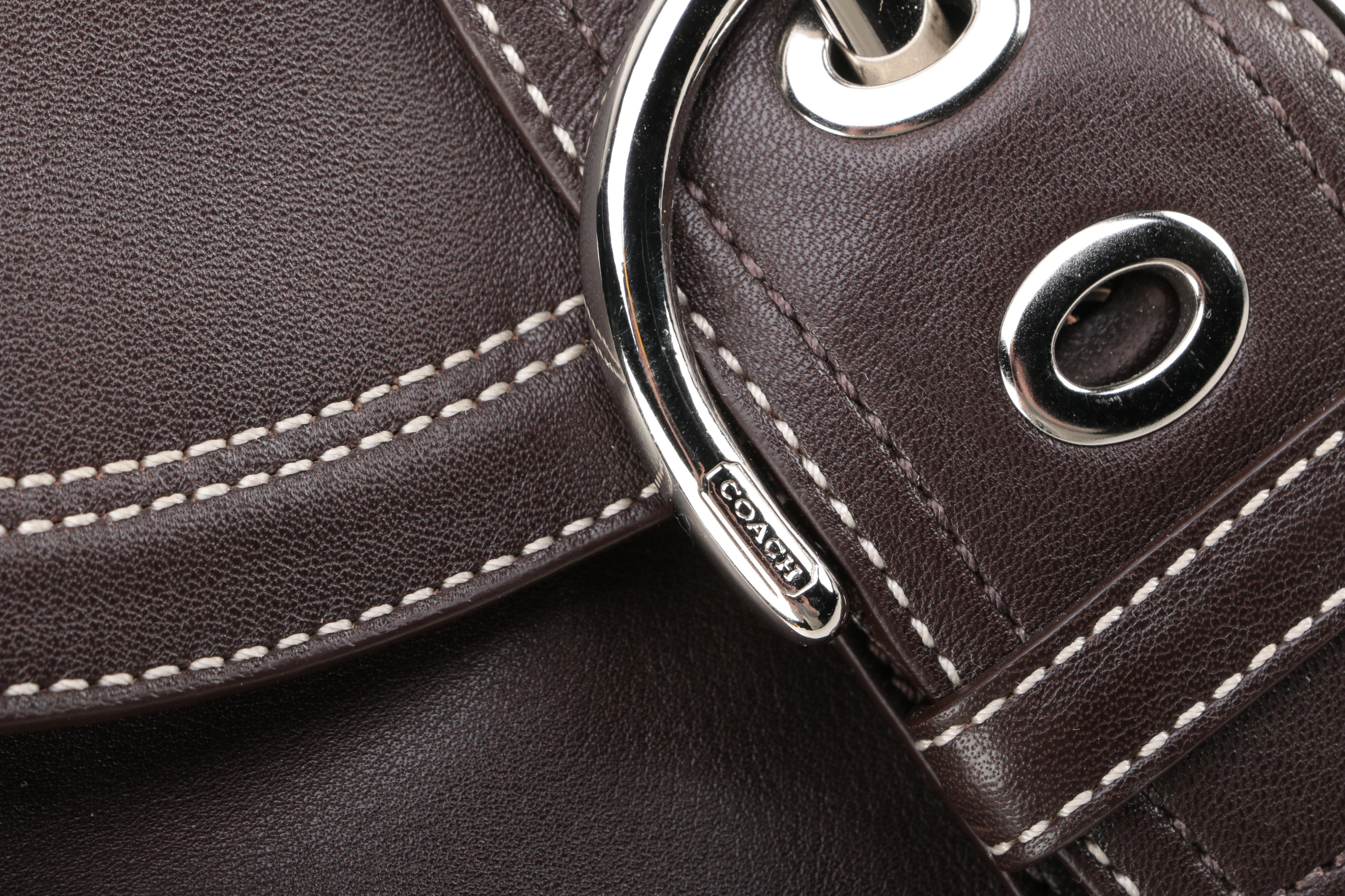 Coach Soho Buckle Flap Brown Leather Handbag