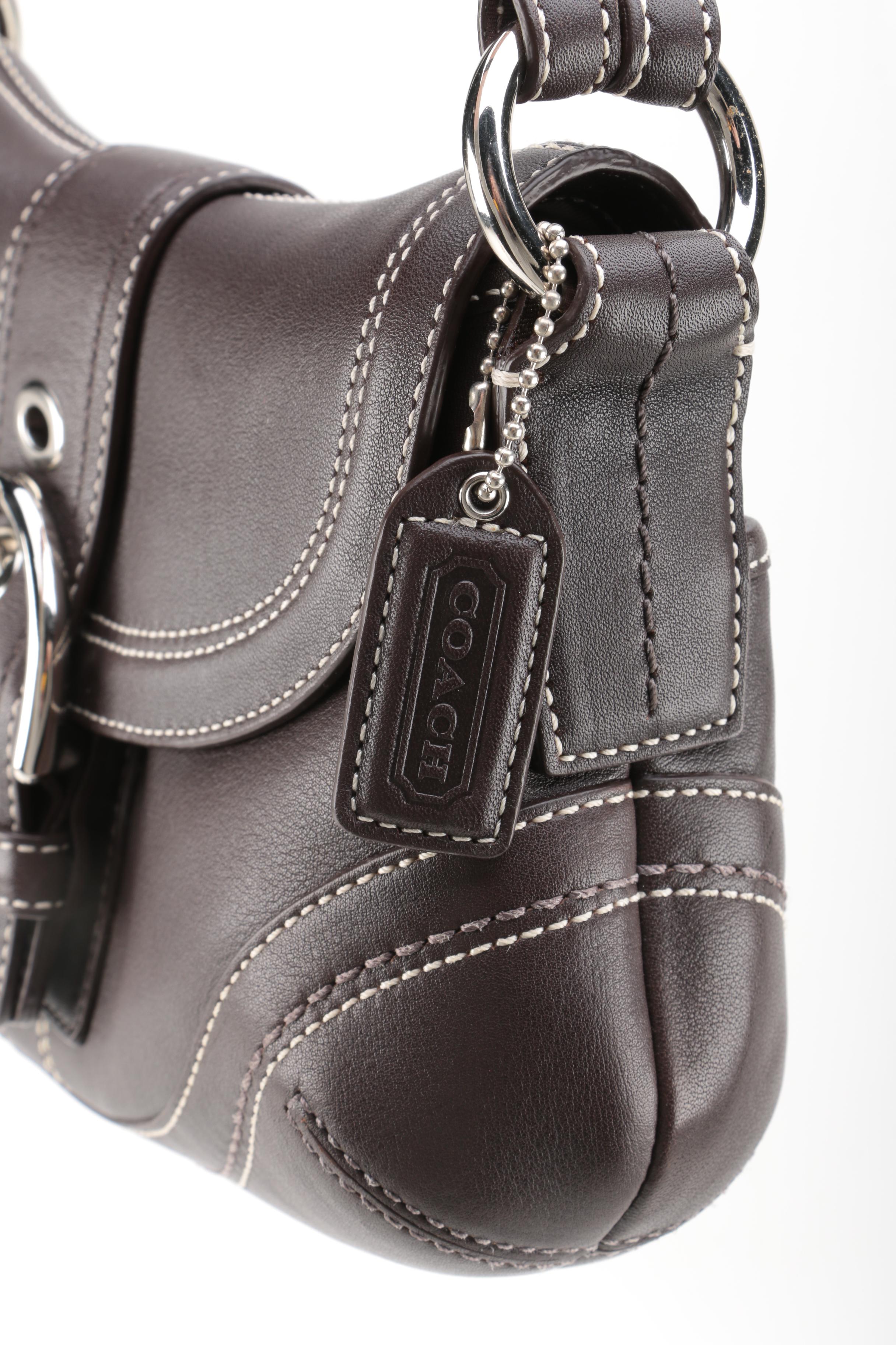 Coach Soho Buckle Flap Brown Leather Handbag