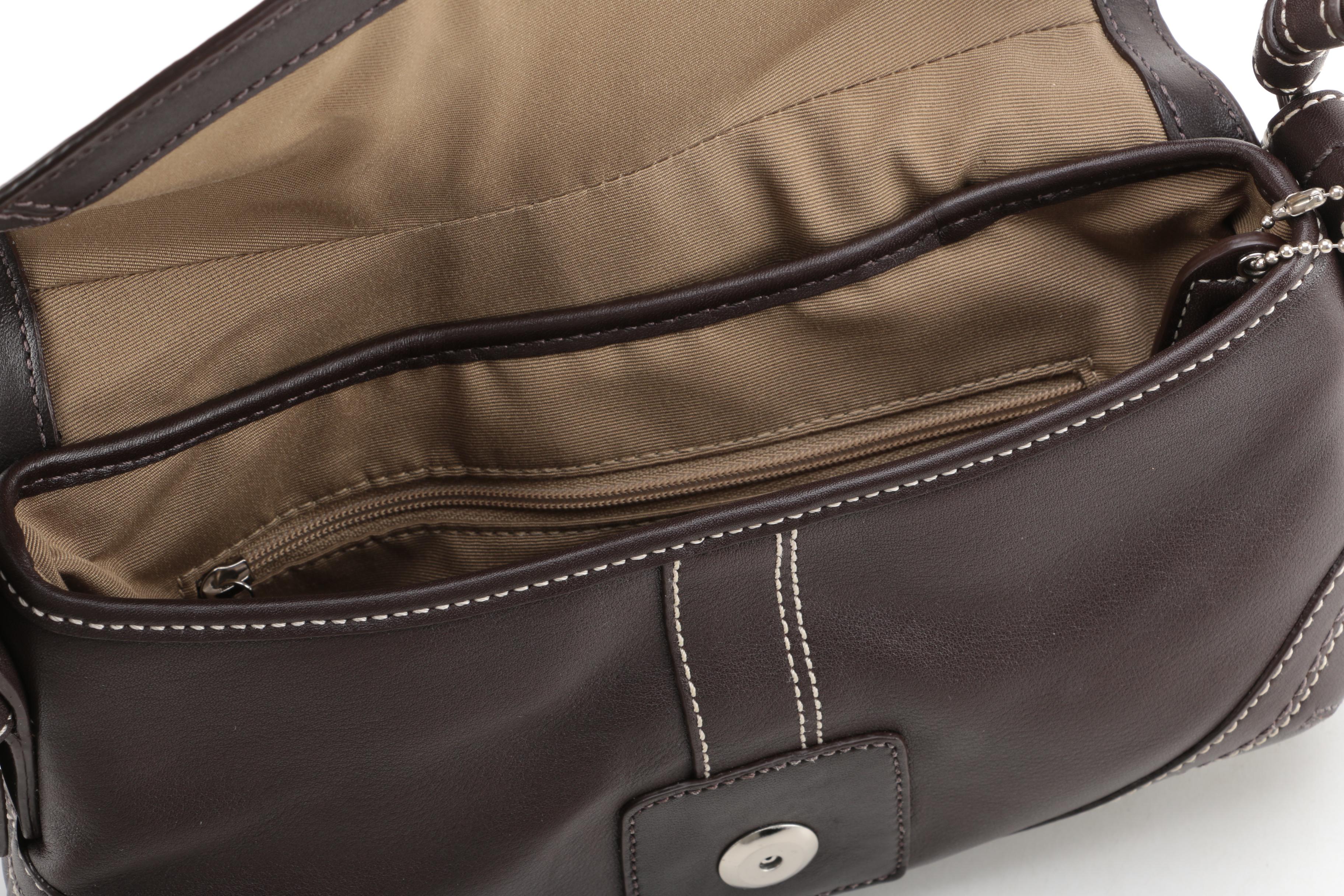 Coach Soho Buckle Flap Brown Leather Handbag