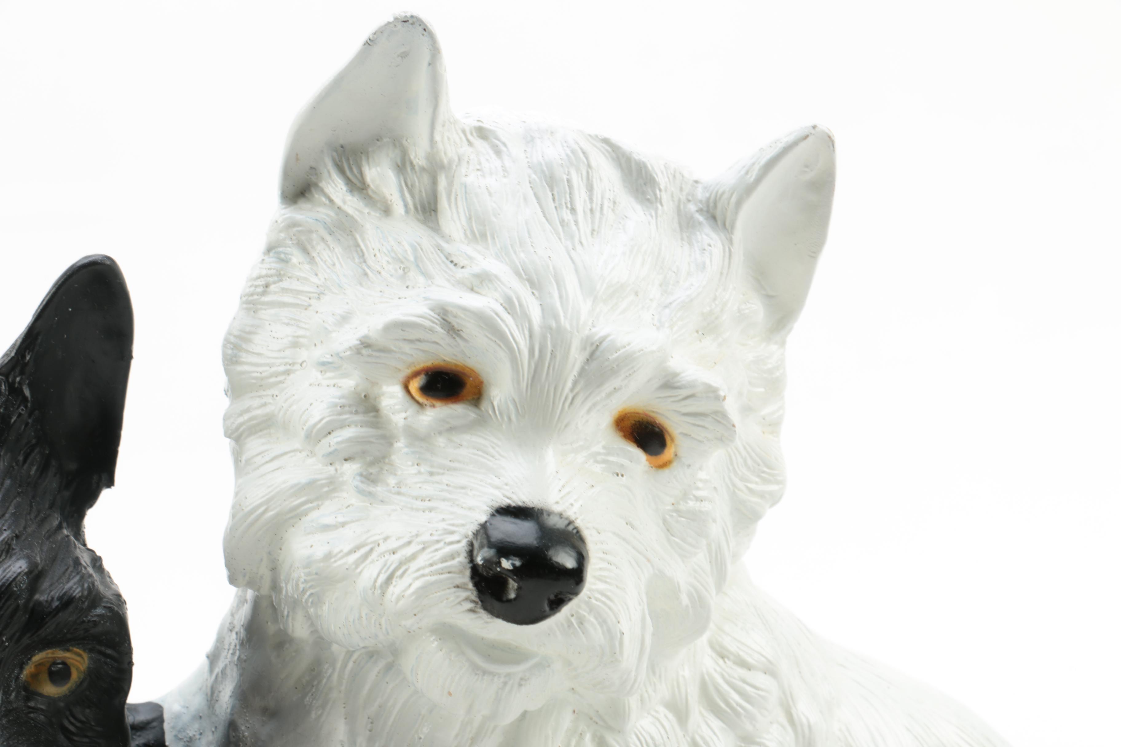 Black & White Blended Whisky Scottie and Westie Logo Figure