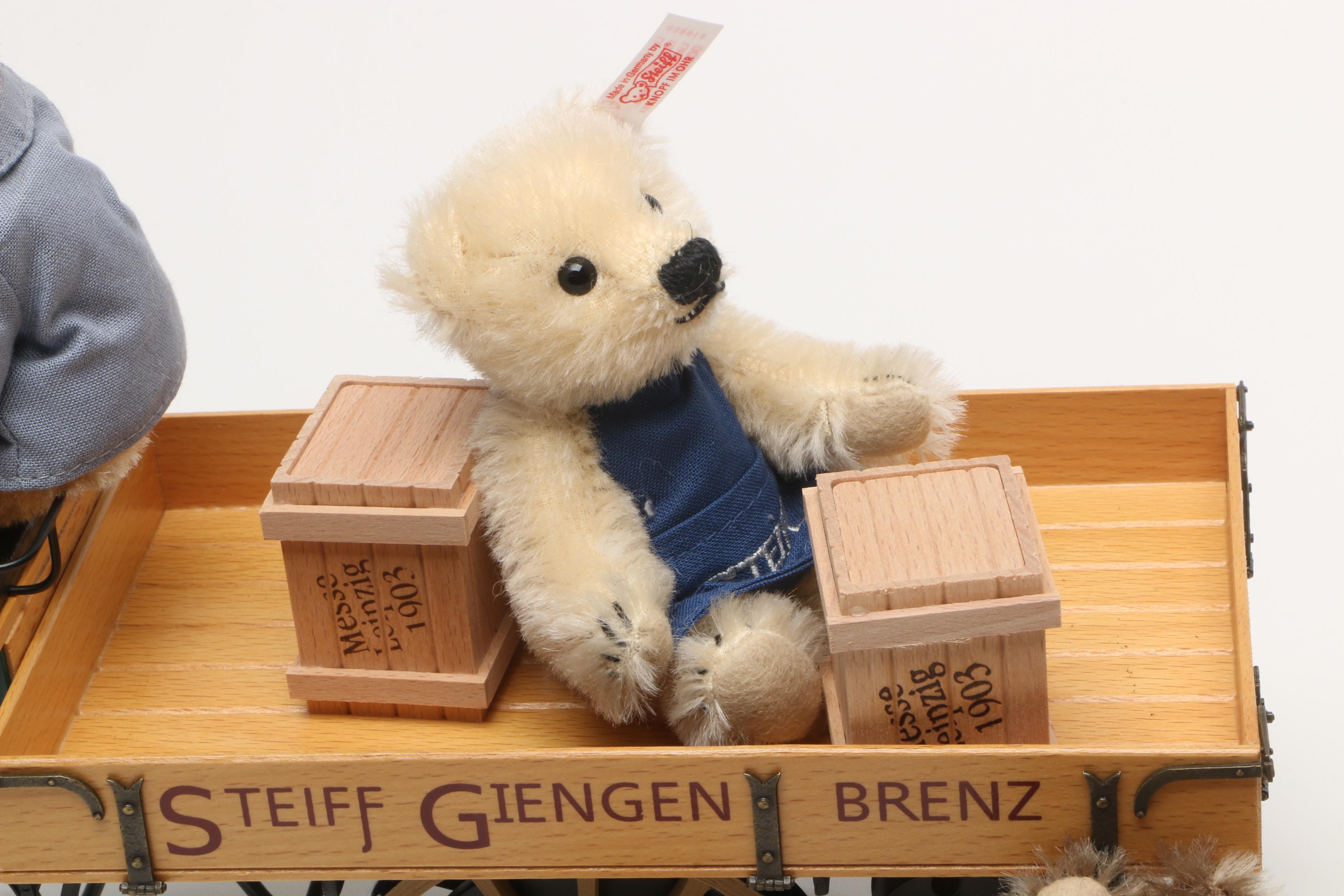 2003 Steiff Limited Edition Delivery Cart with Teddy Bears
