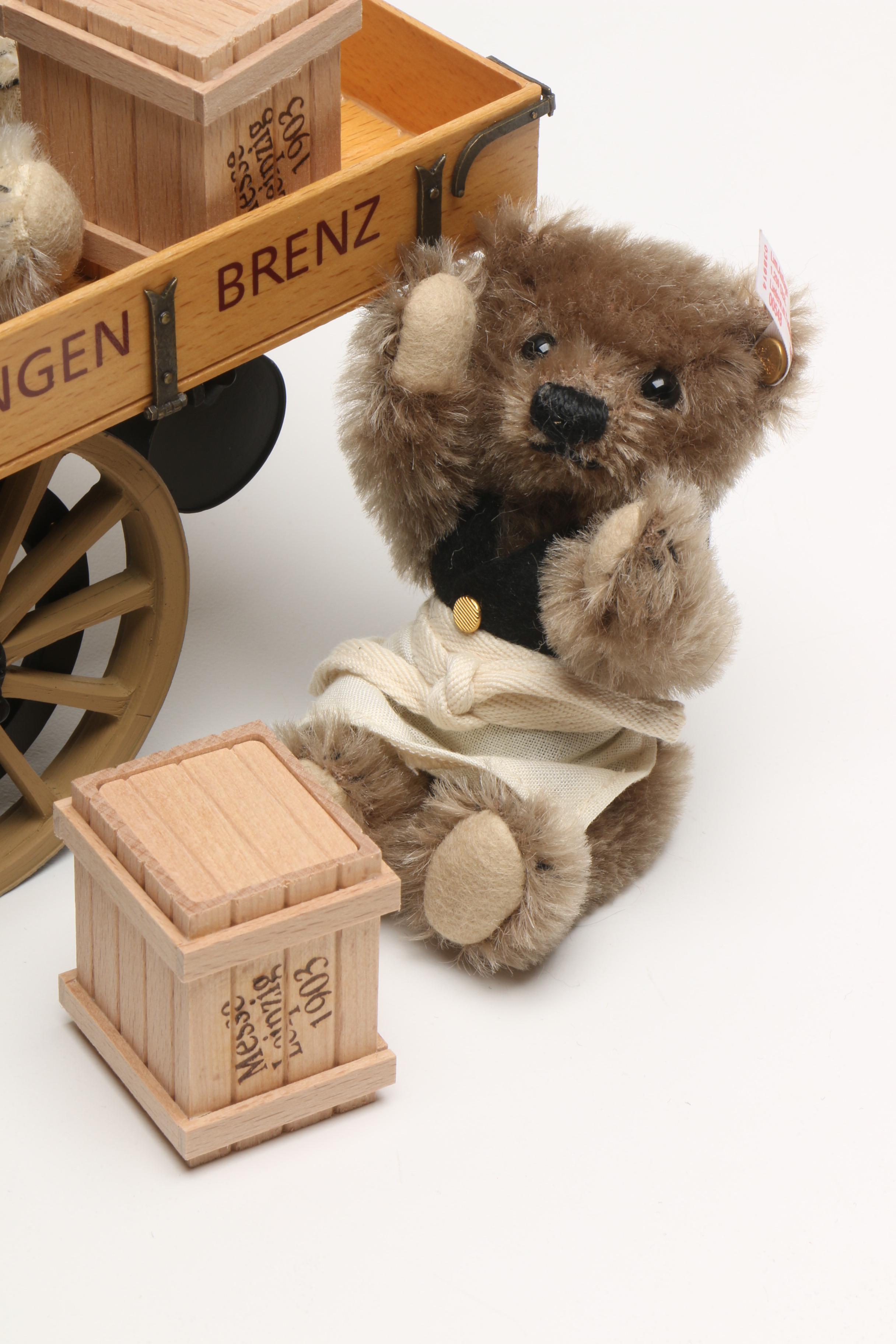 2003 Steiff Limited Edition Delivery Cart with Teddy Bears