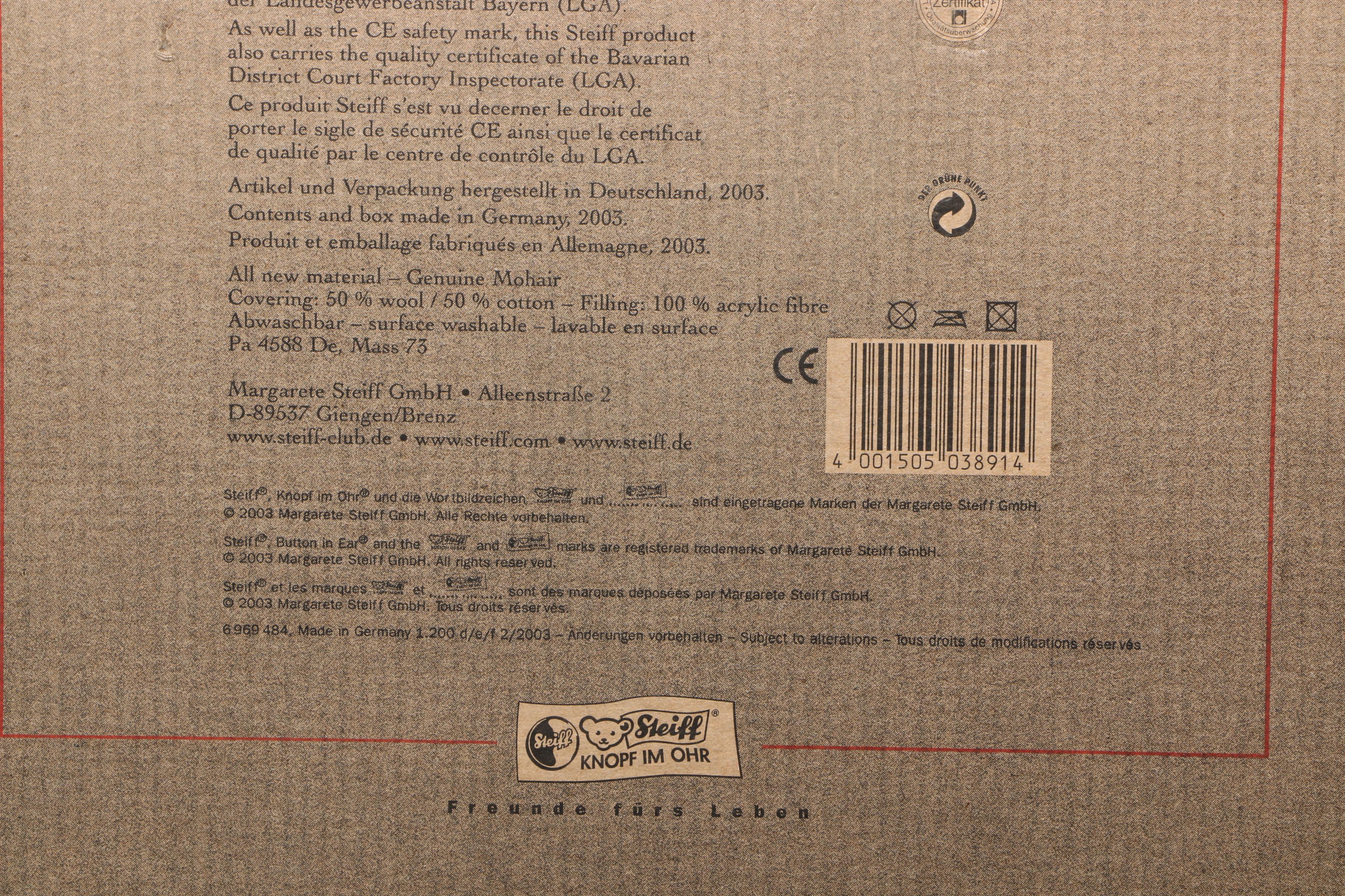 2003 Steiff Limited Edition Delivery Cart with Teddy Bears