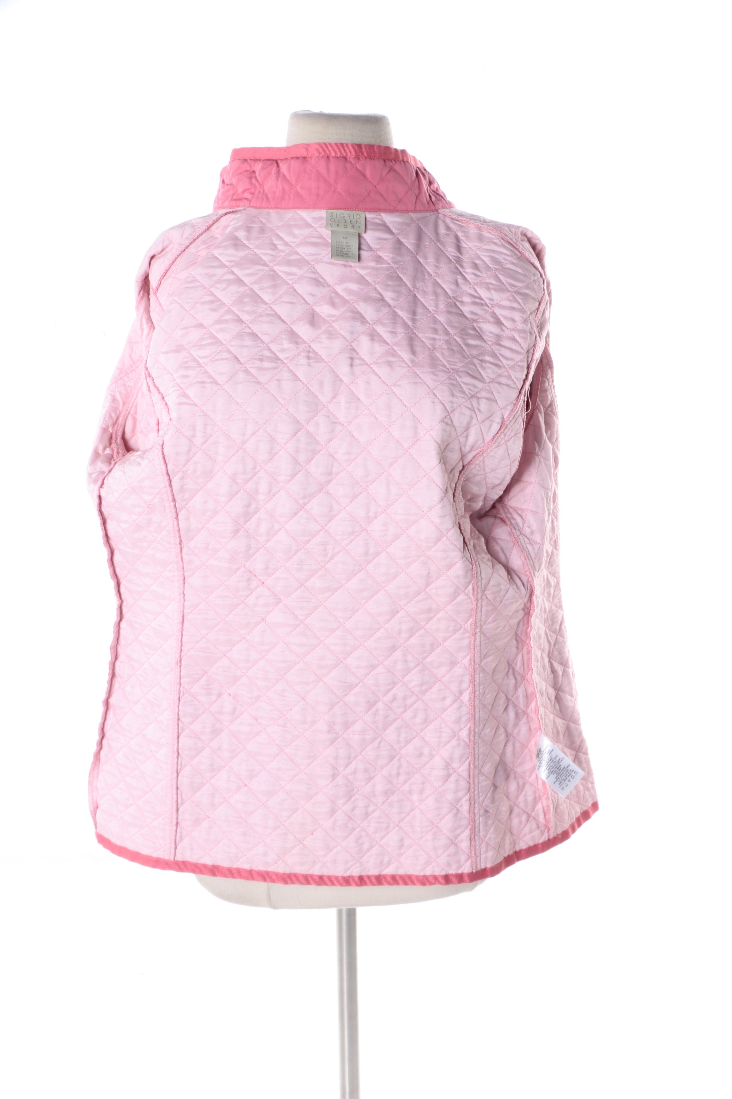 Women's Pink Quilted Jacket