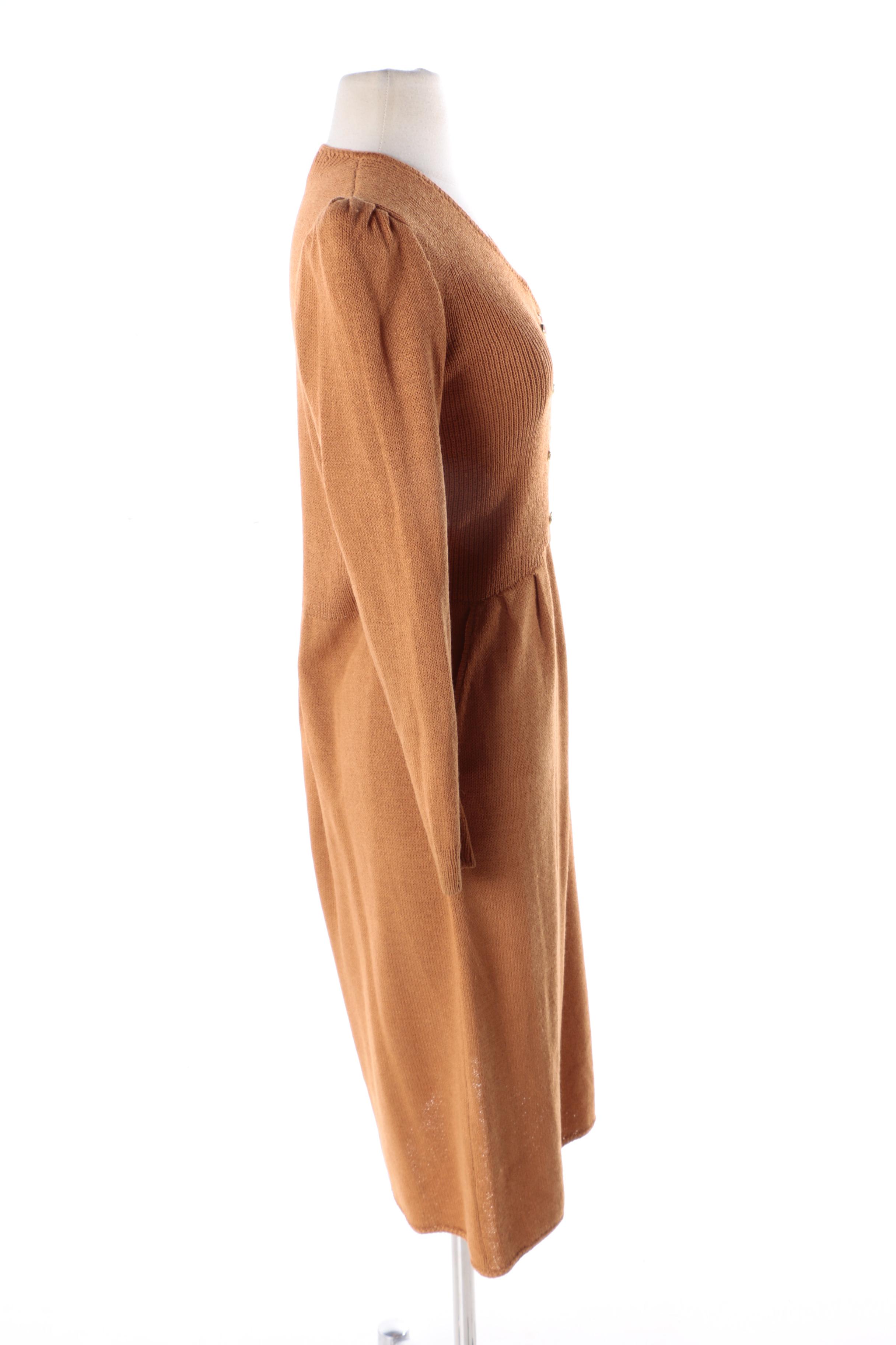 1970s Vintage St. John by Marie Gray Knit Cardigan and Dress