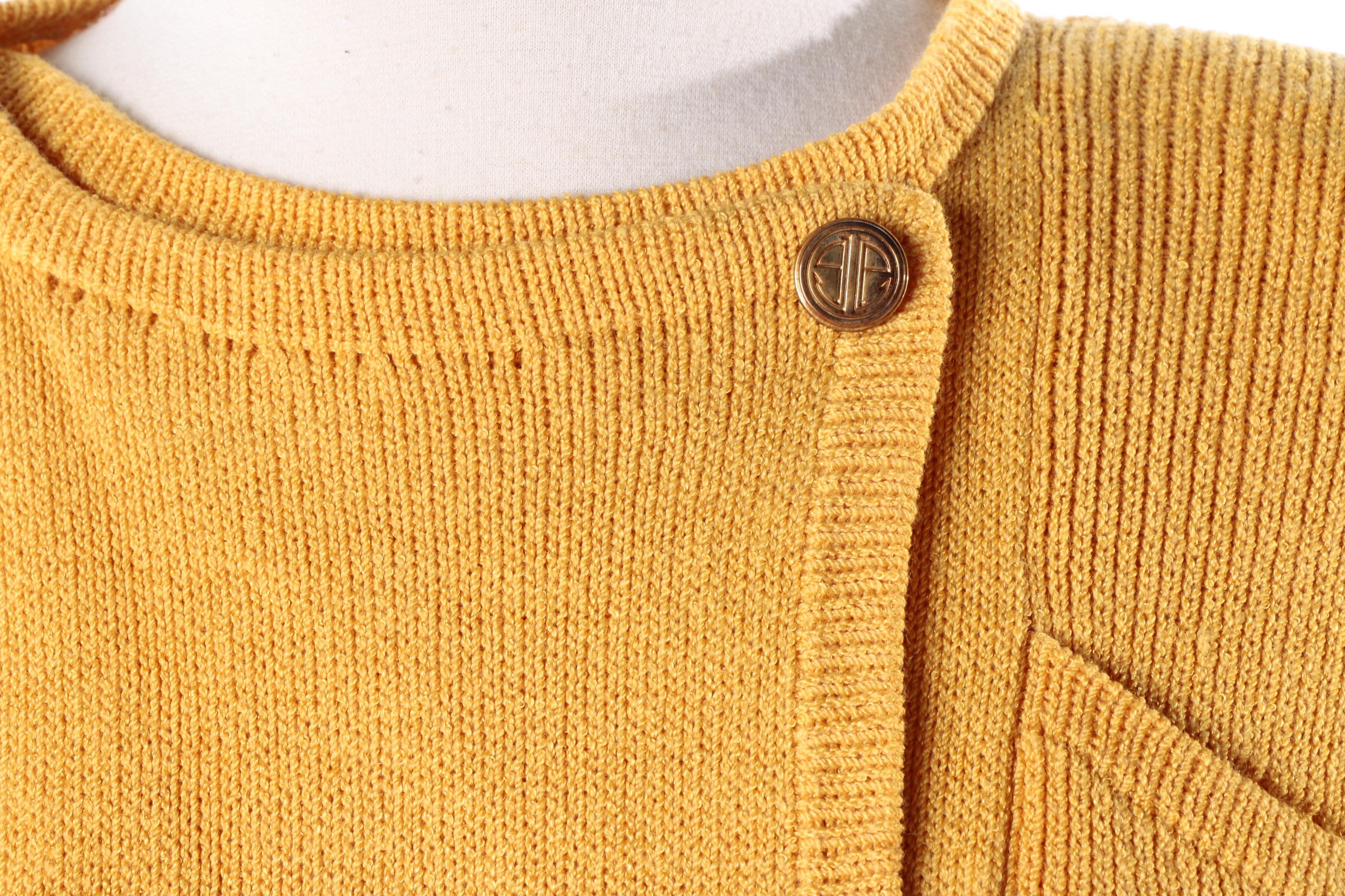 1970s Vintage St. John by Marie Gray Knit Cardigan and Dress
