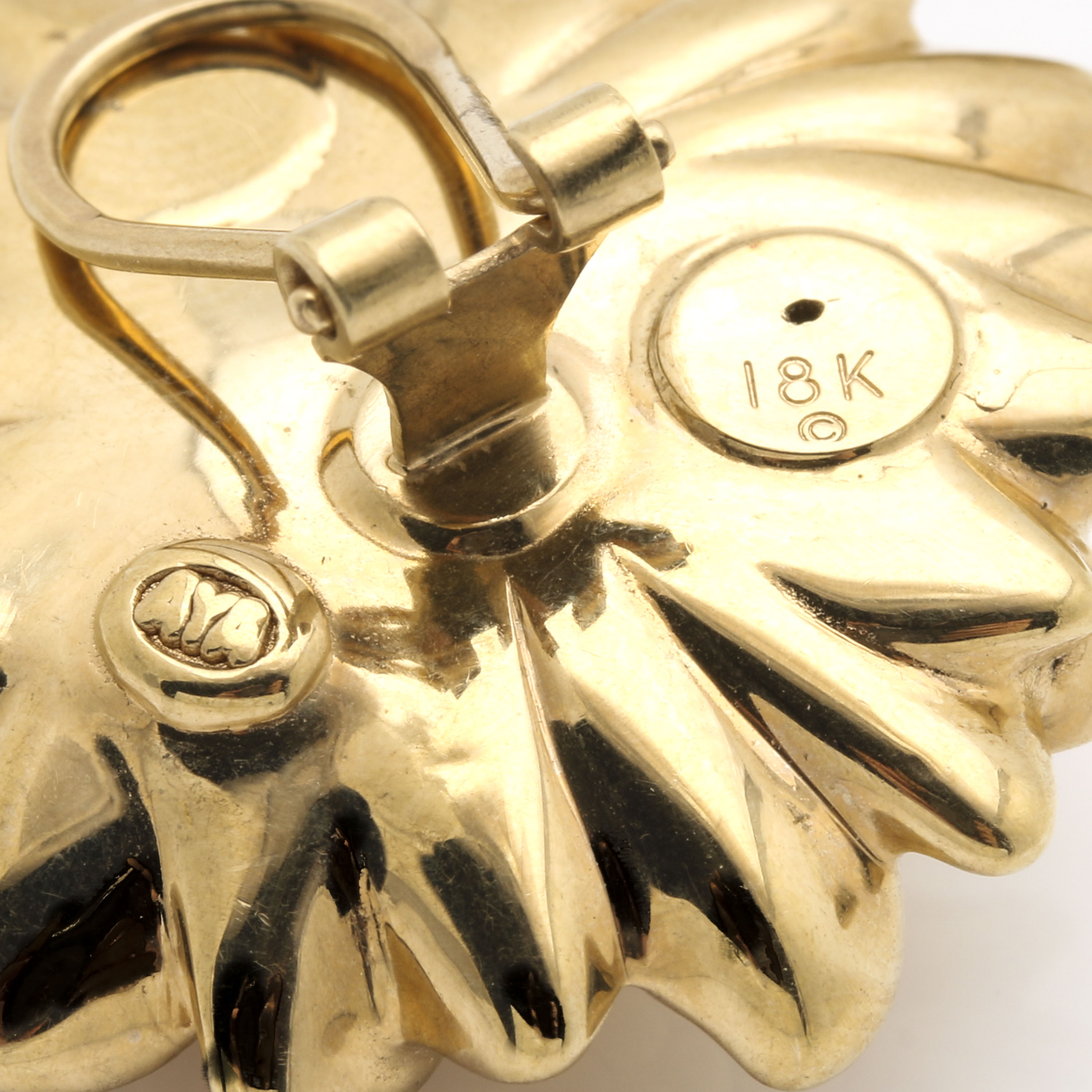 Aya Azrielant 18K Yellow Gold Sunflower Clip-On Earrings