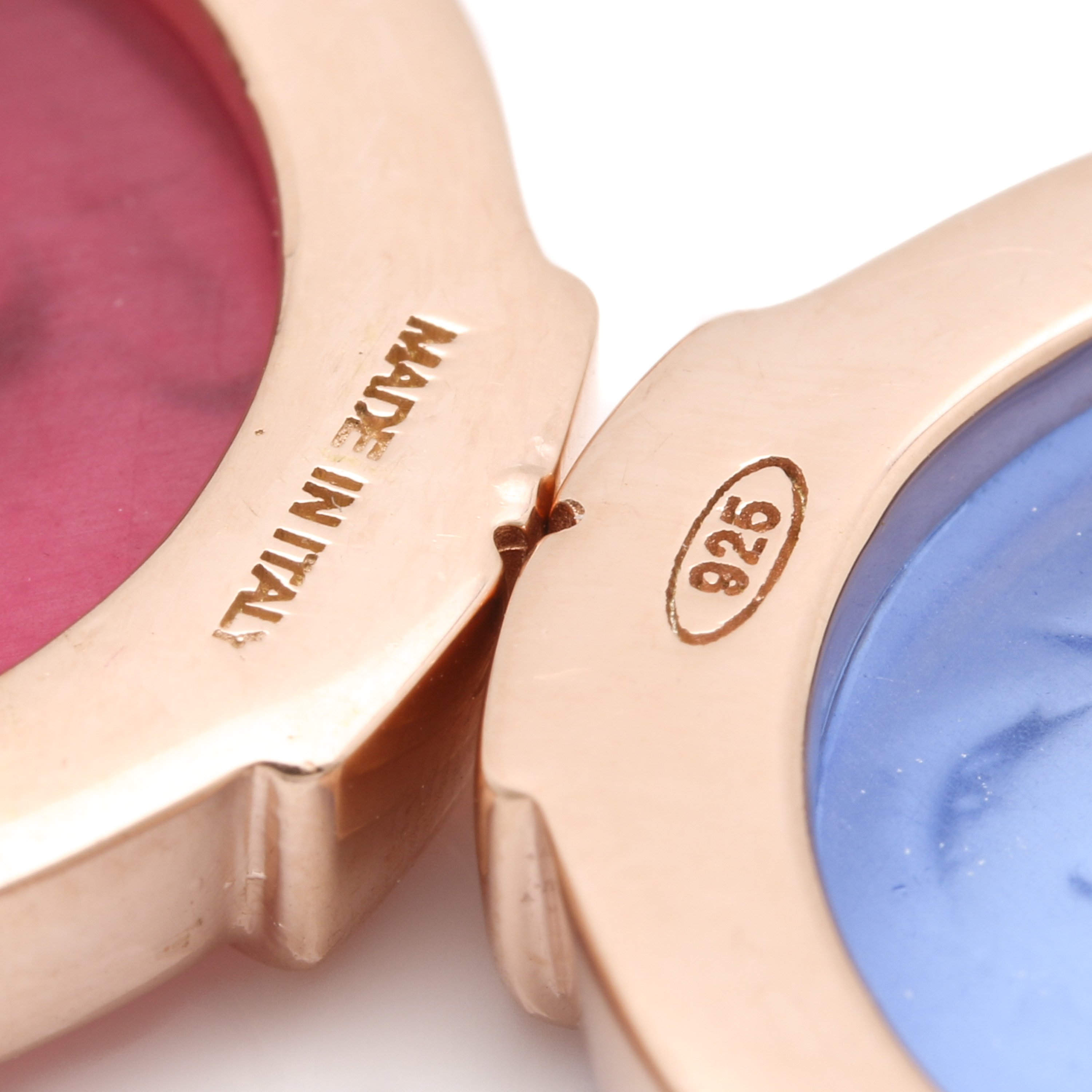 Italian Made Sterling Silver Glass Rings and Pendants