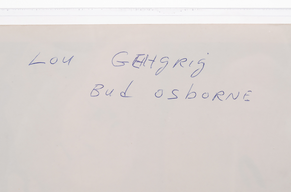 Lou Gehrig 1938 "Rawhide" Movie Still  COA