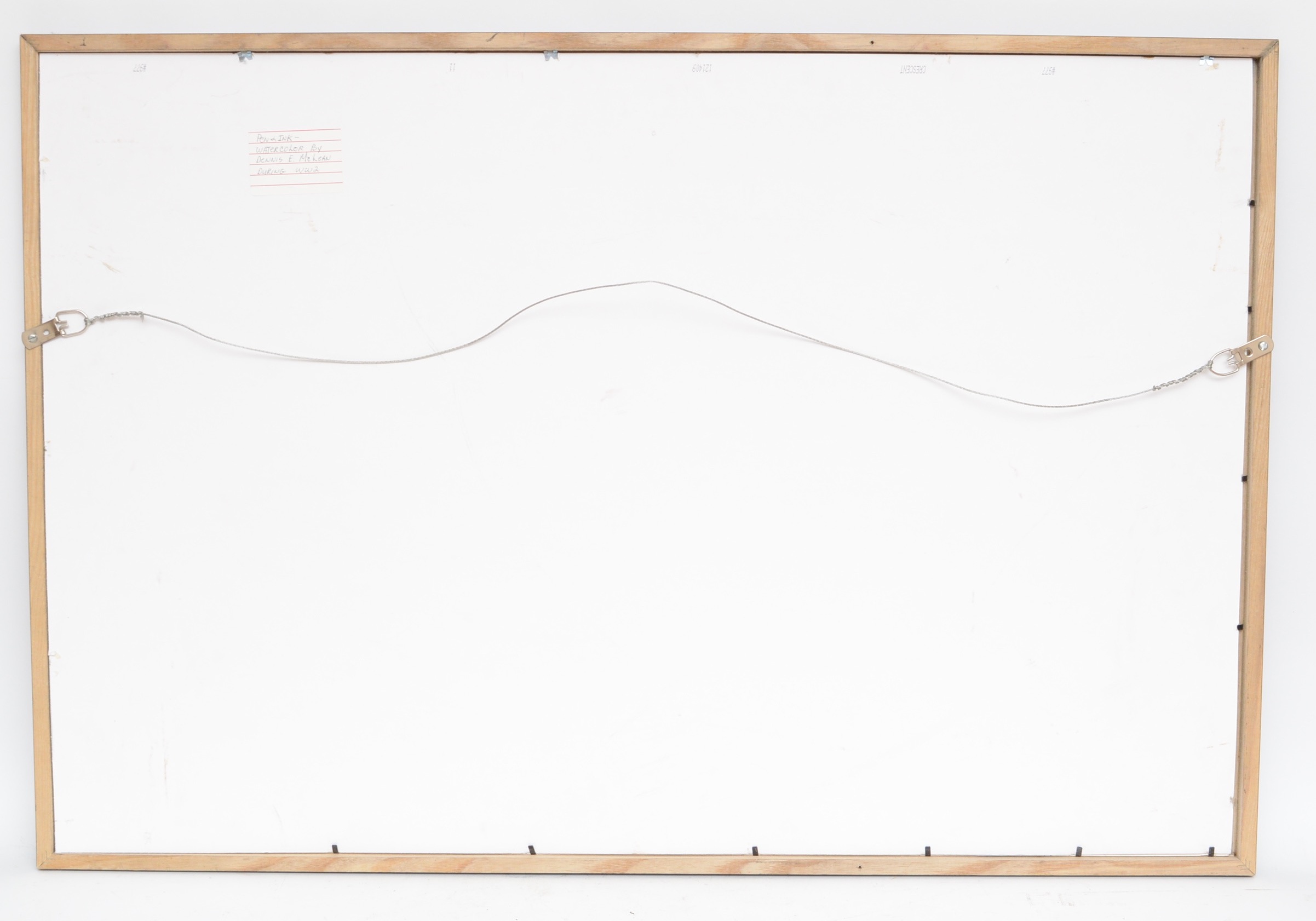 WWII-Era Watercolor of Battleship Carrier