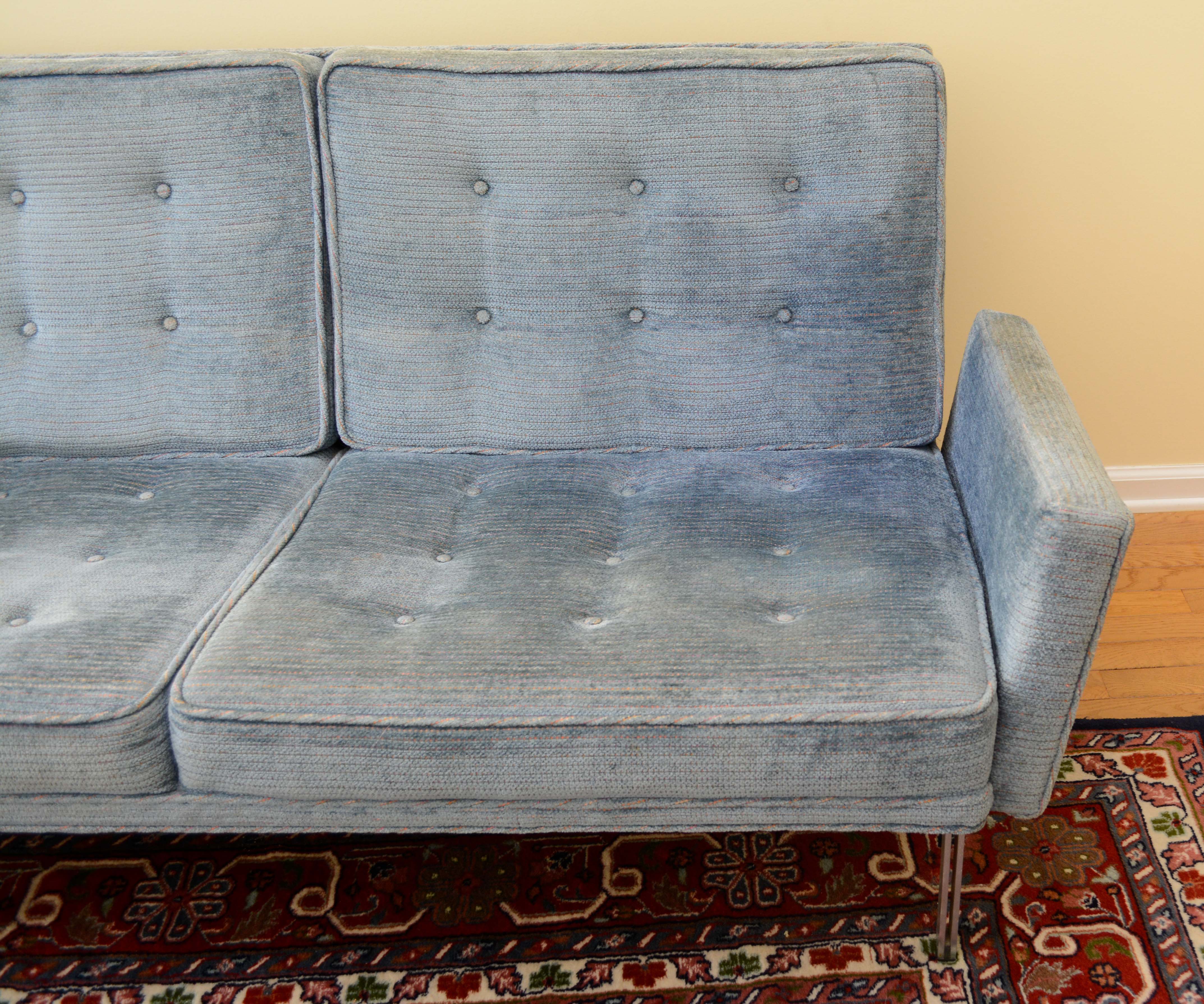 Florence Knoll Mid Century Modern Parallel Bar Sofa