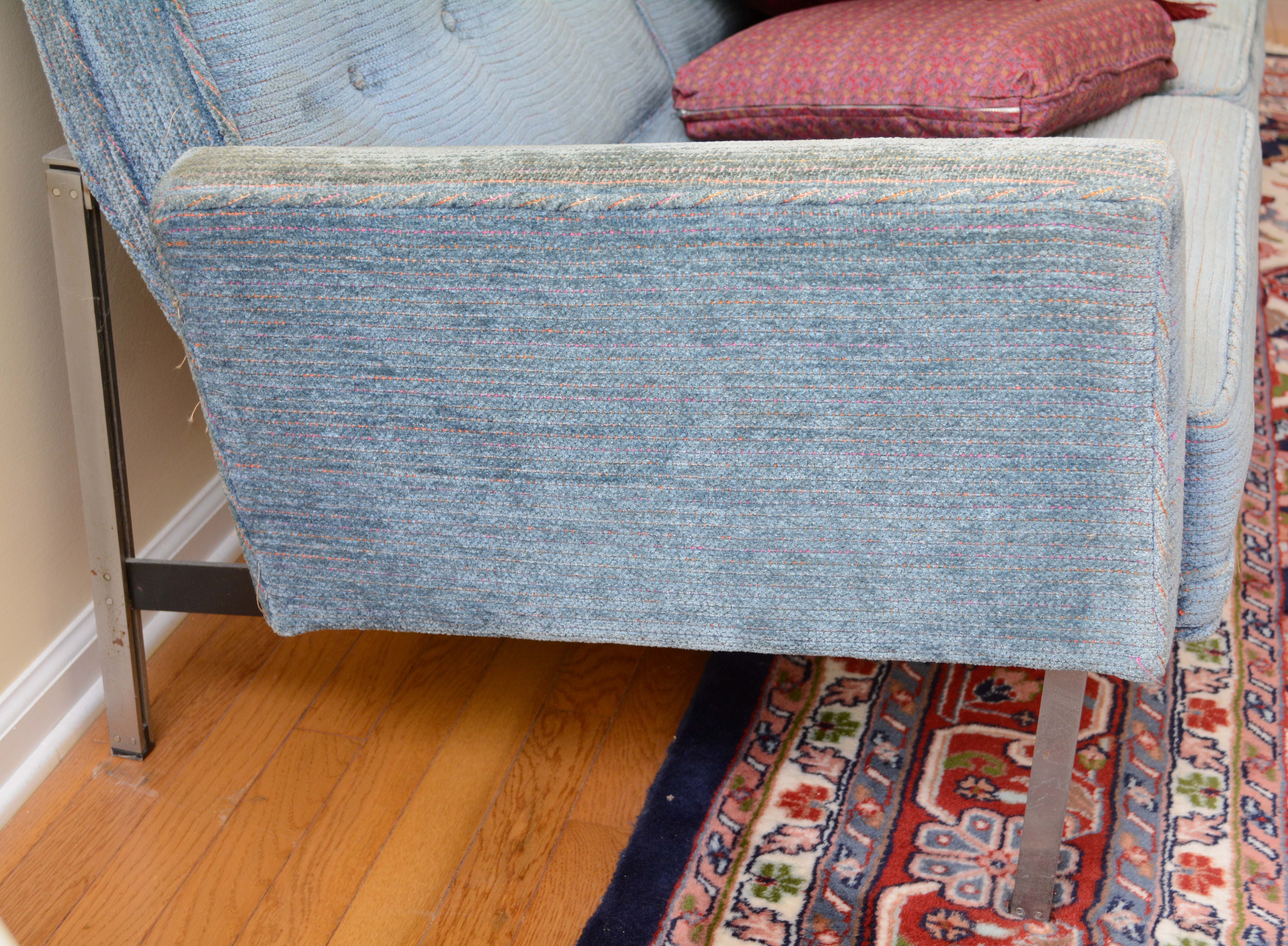 Florence Knoll Mid Century Modern Parallel Bar Sofa