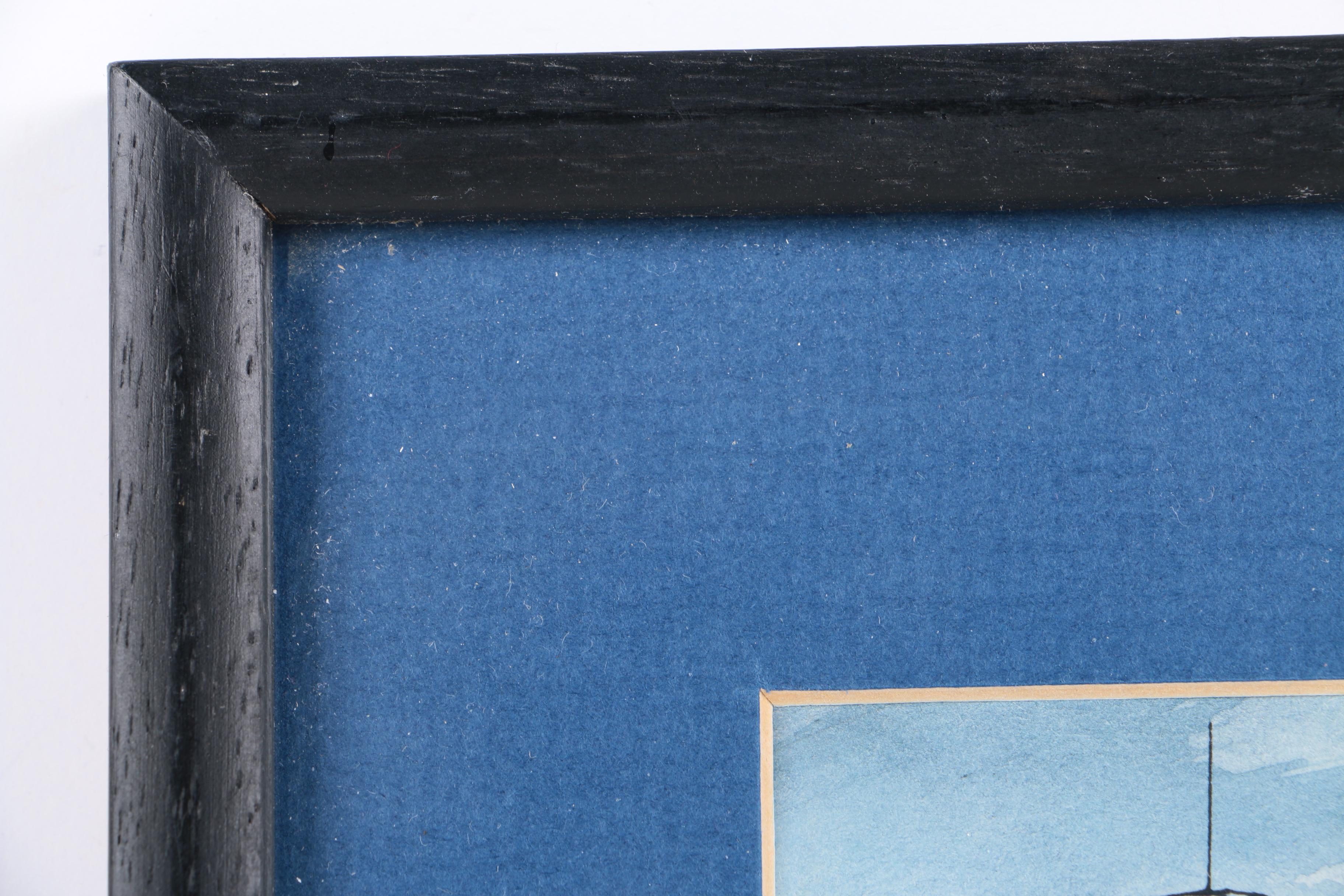 Gouache Painting on Paper and Two Offset Lithographs