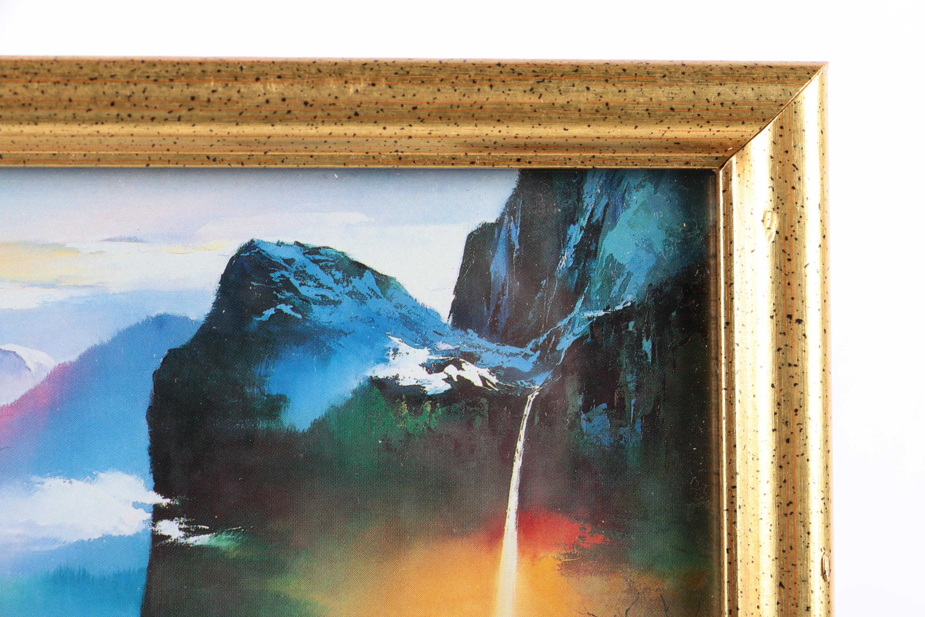 Gouache Painting on Paper and Two Offset Lithographs