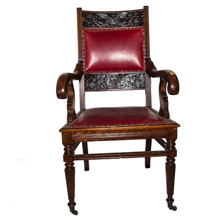 Antique Colonial Revival Armchair