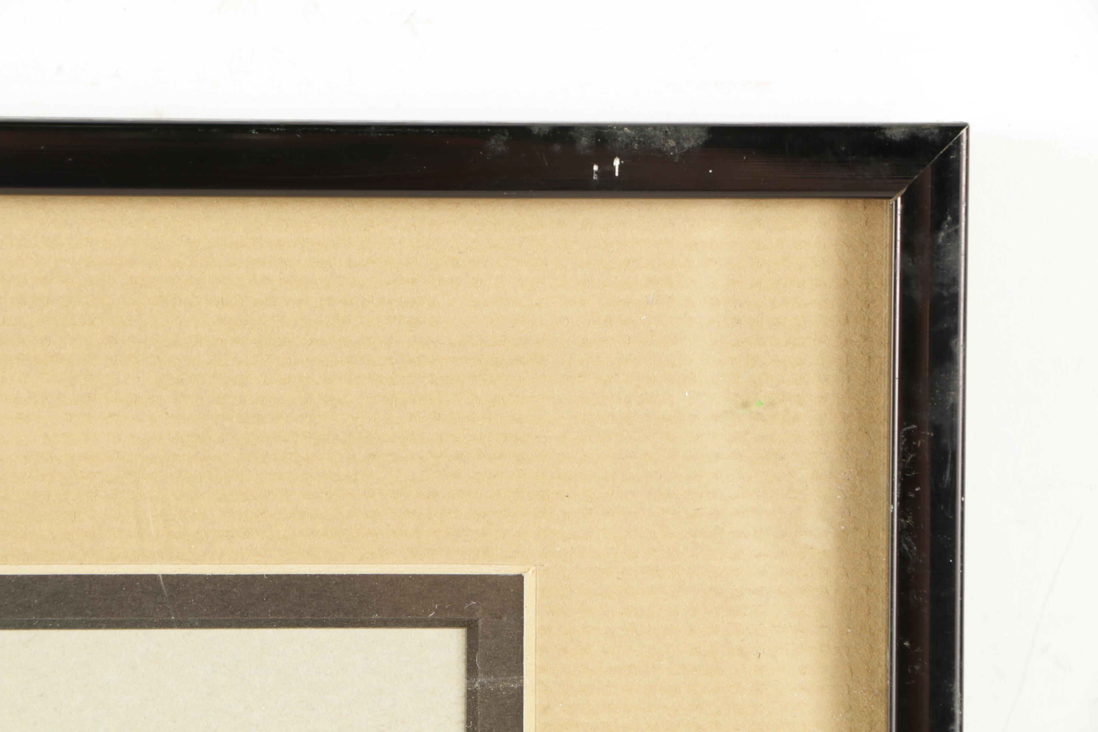 Guy Shively Colored Pencil Drawing on Paper "Buddy's Lineup"