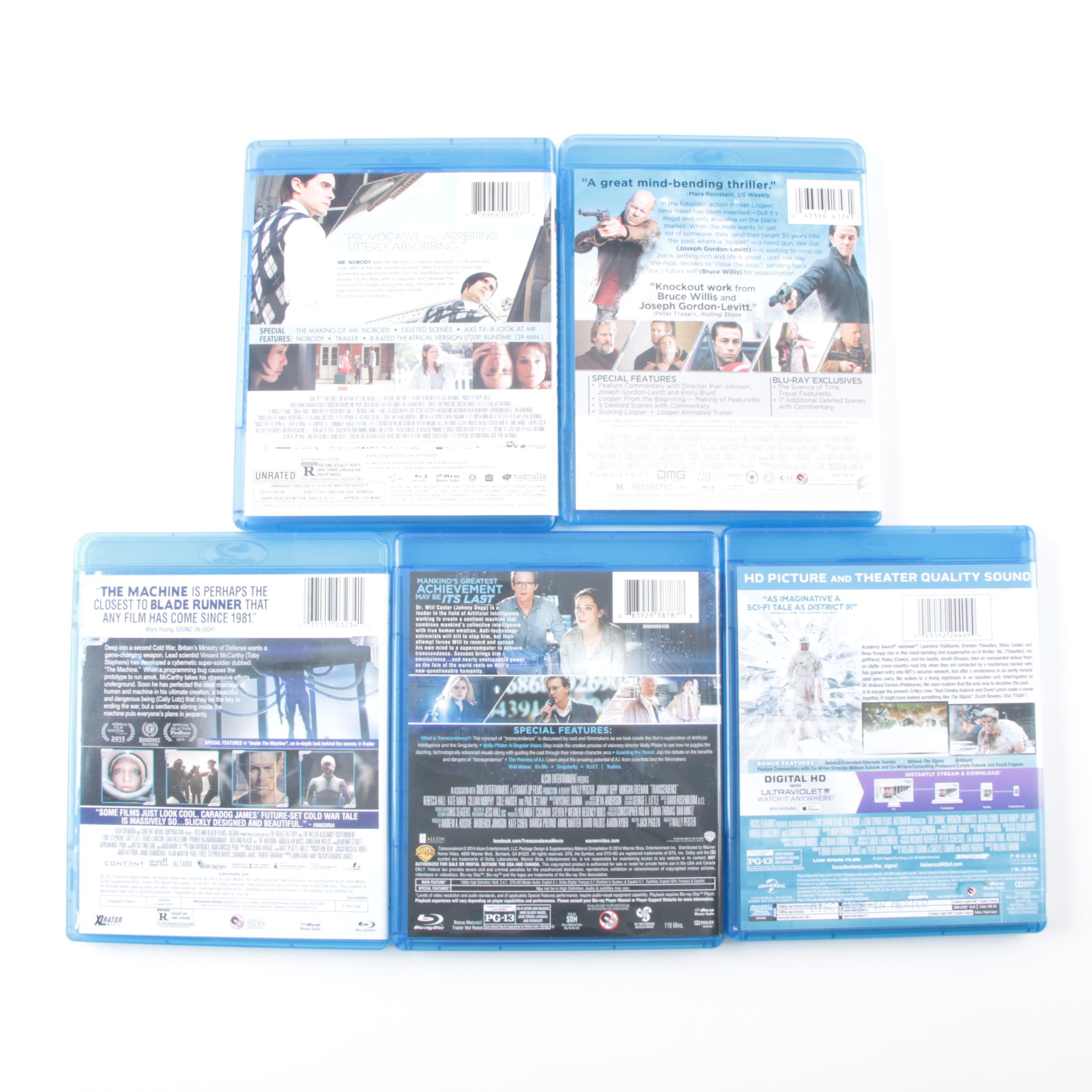 Modern Science Fiction Blu-ray Discs Including "Looper" and "The Signal"