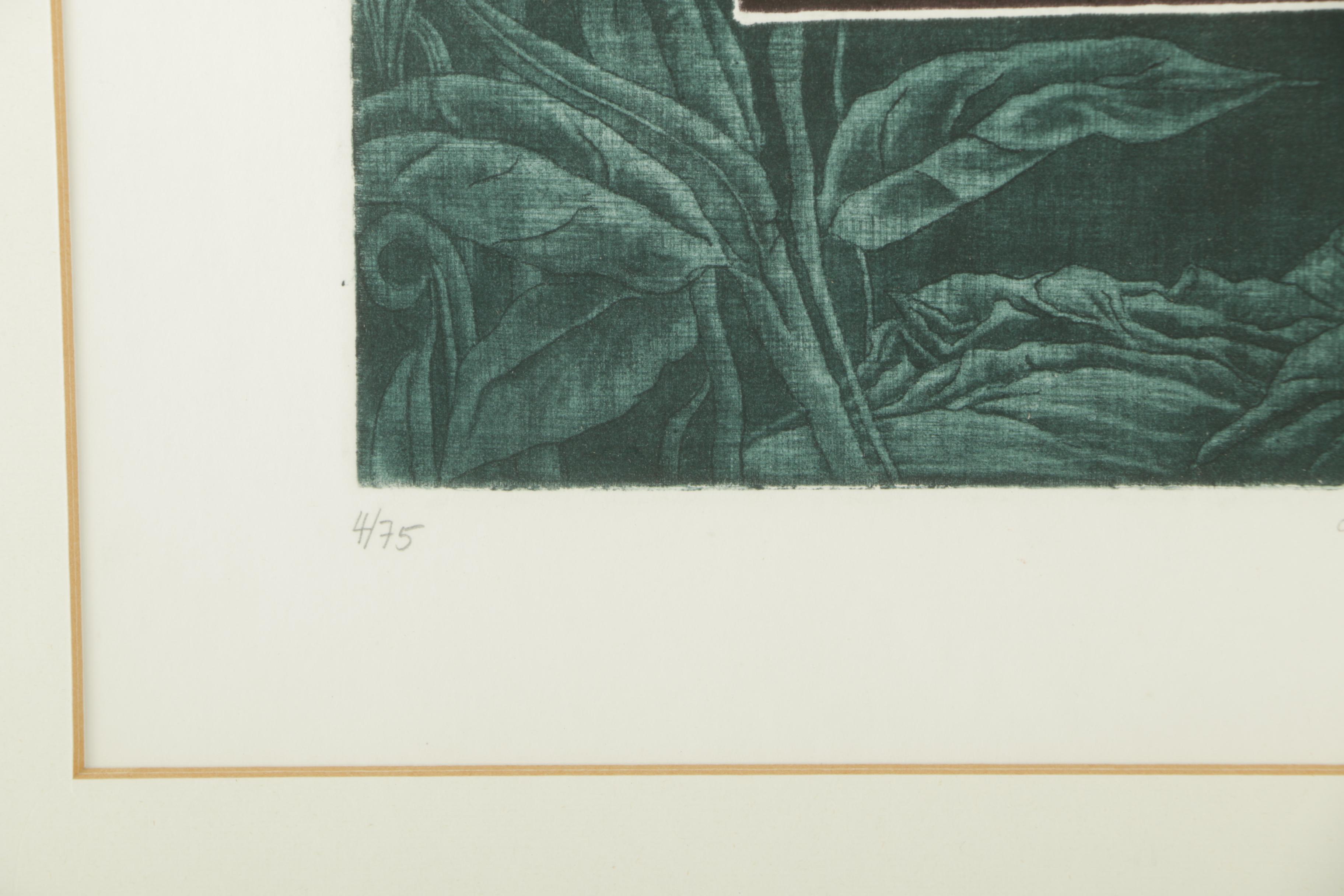 Berta Moltke Intaglio Print "Landskab I"