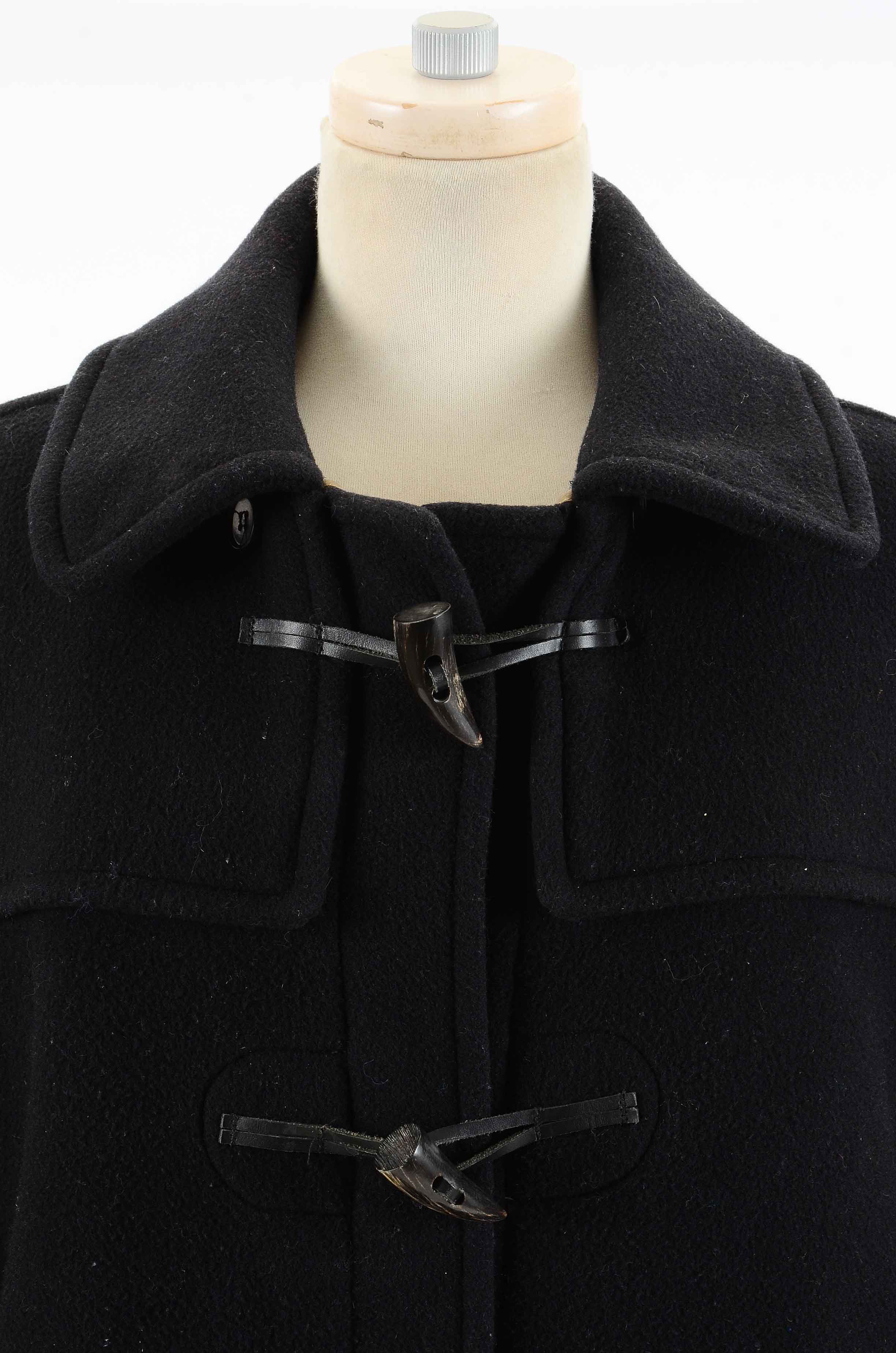 Men's Burberry Black Wool Duffel Coat