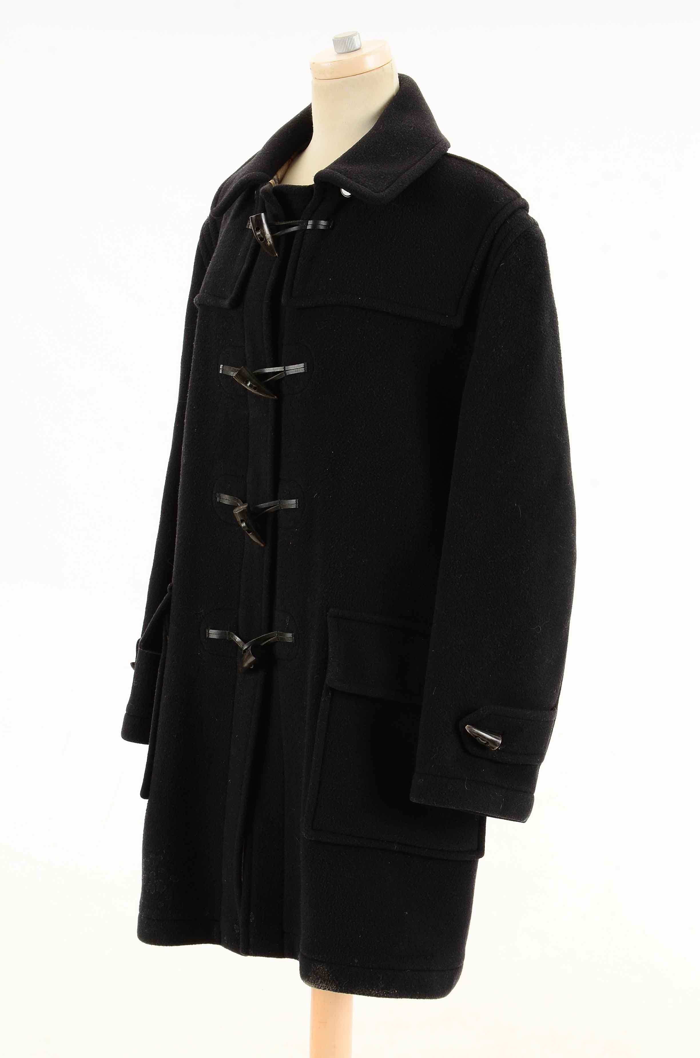 Men's Burberry Black Wool Duffel Coat