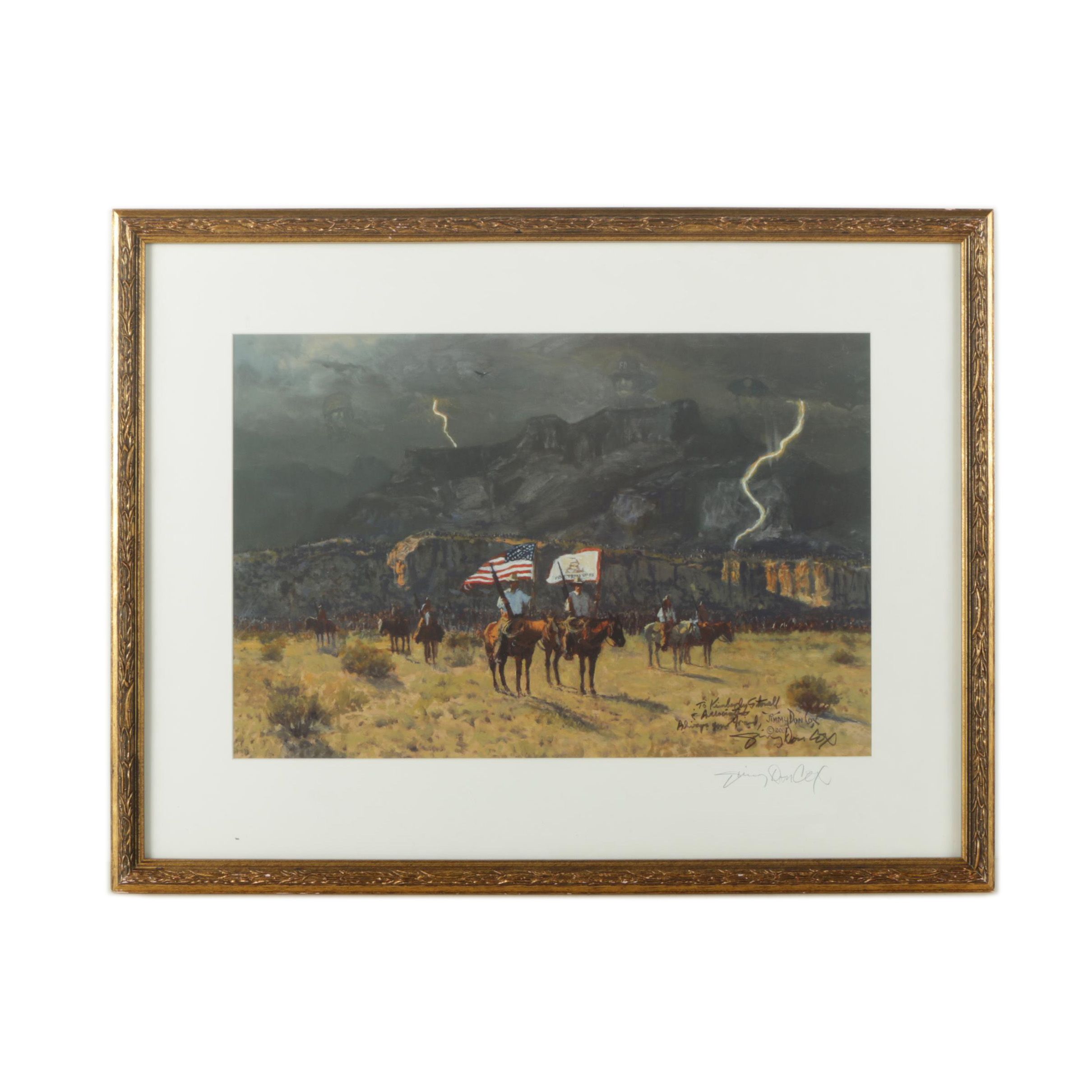 Jimmy Don Cox Offset Lithograph "One Nation, Indivisible"