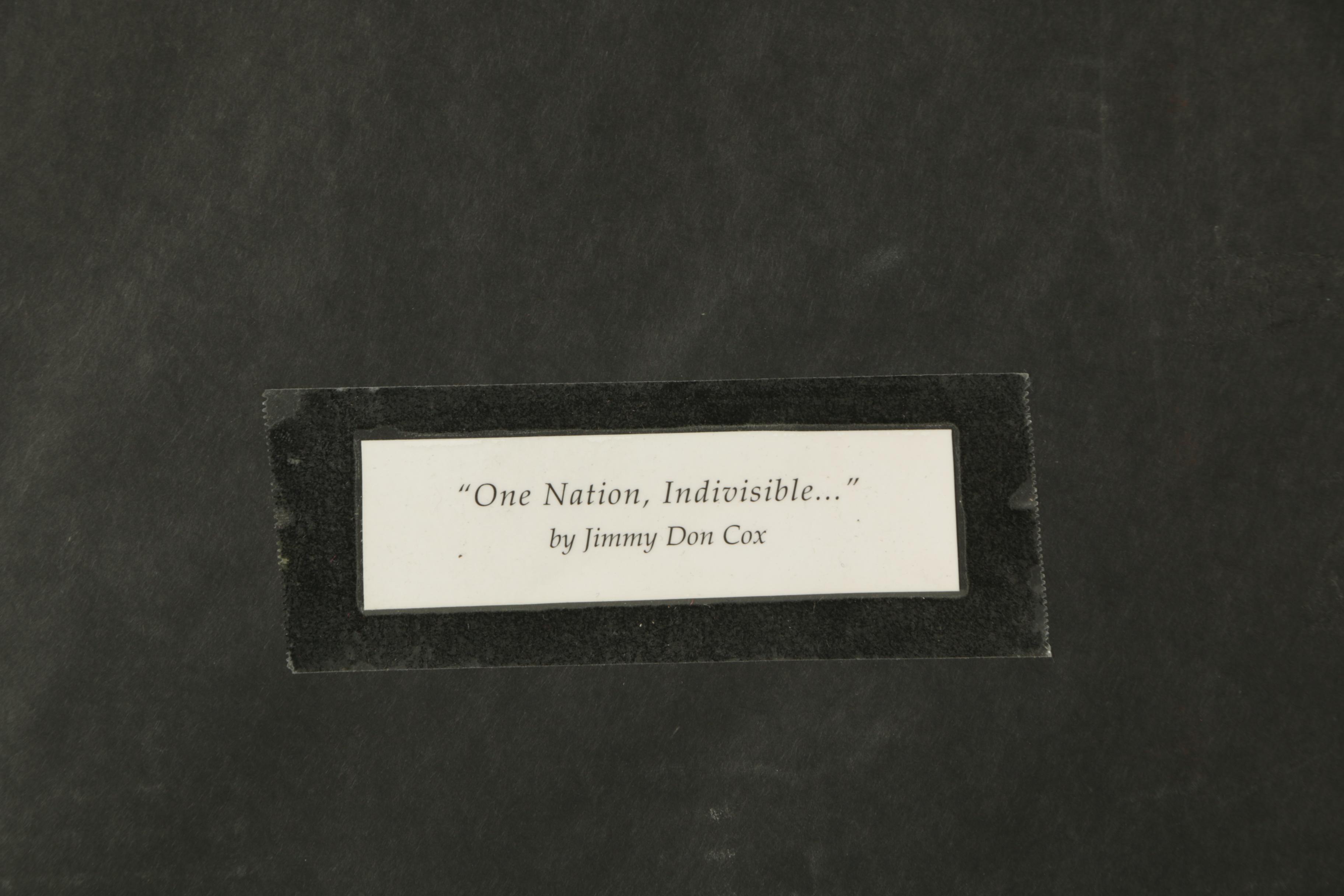 Jimmy Don Cox Offset Lithograph "One Nation, Indivisible"