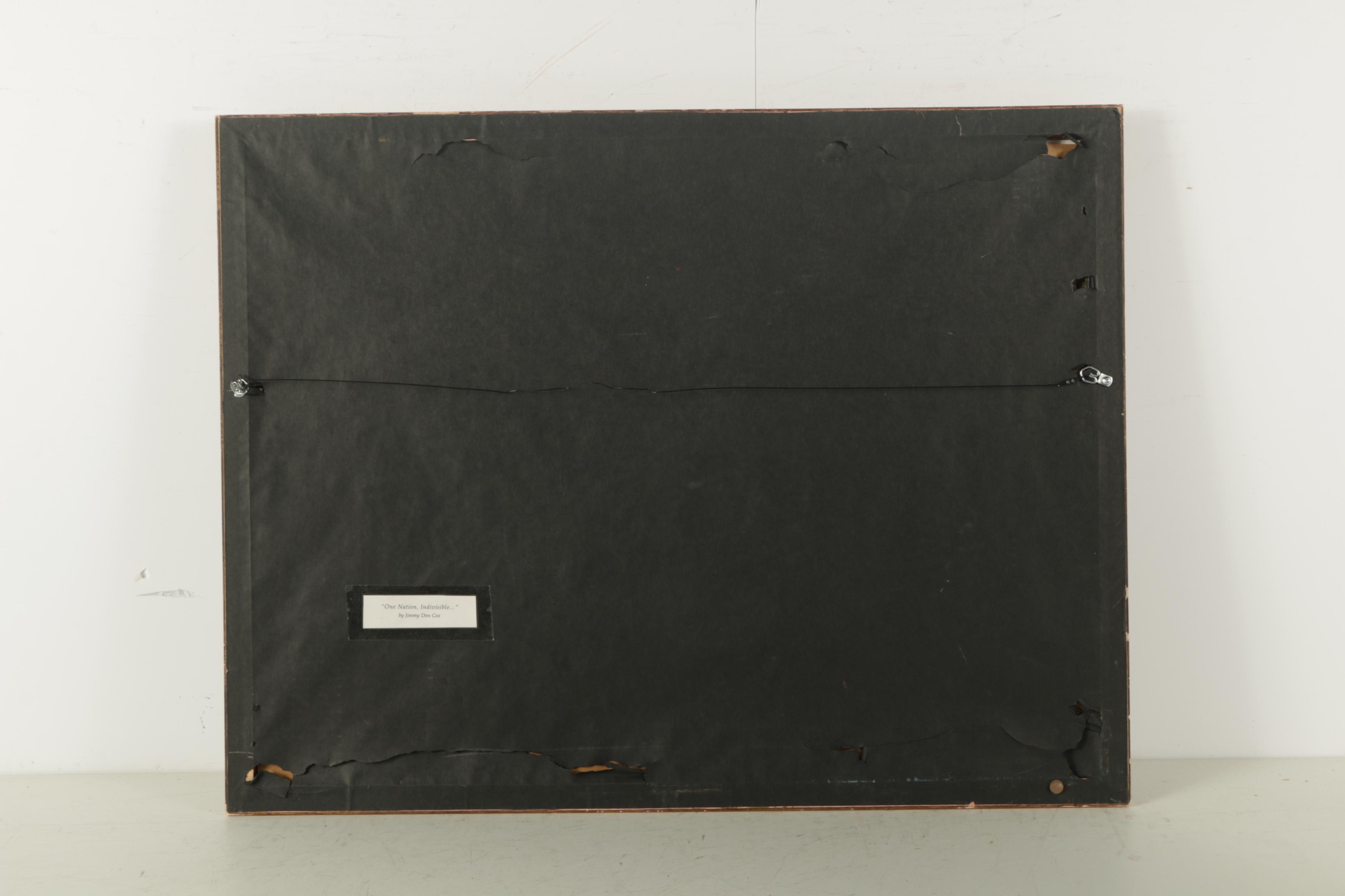 Jimmy Don Cox Offset Lithograph "One Nation, Indivisible"