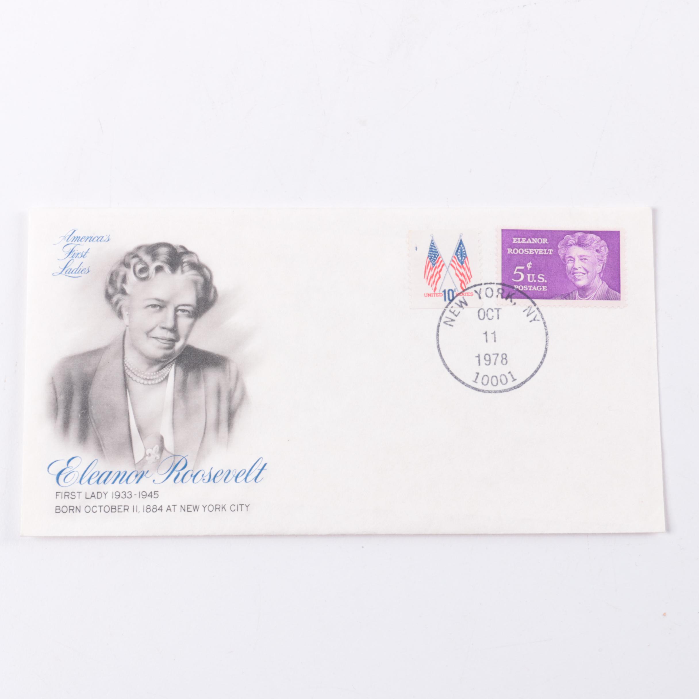 United States First Lady First Day Cover Postage Stamps