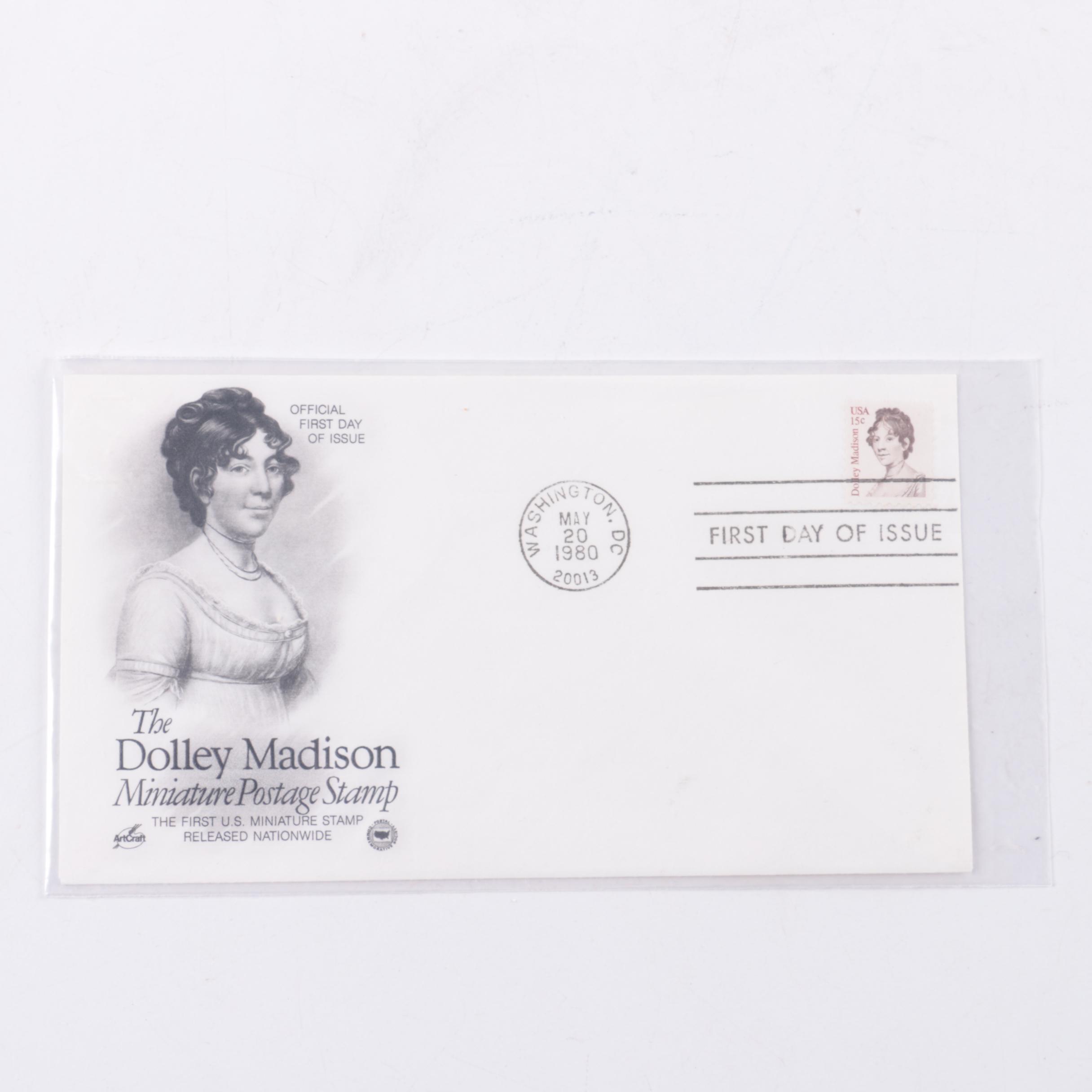 United States First Lady First Day Cover Postage Stamps