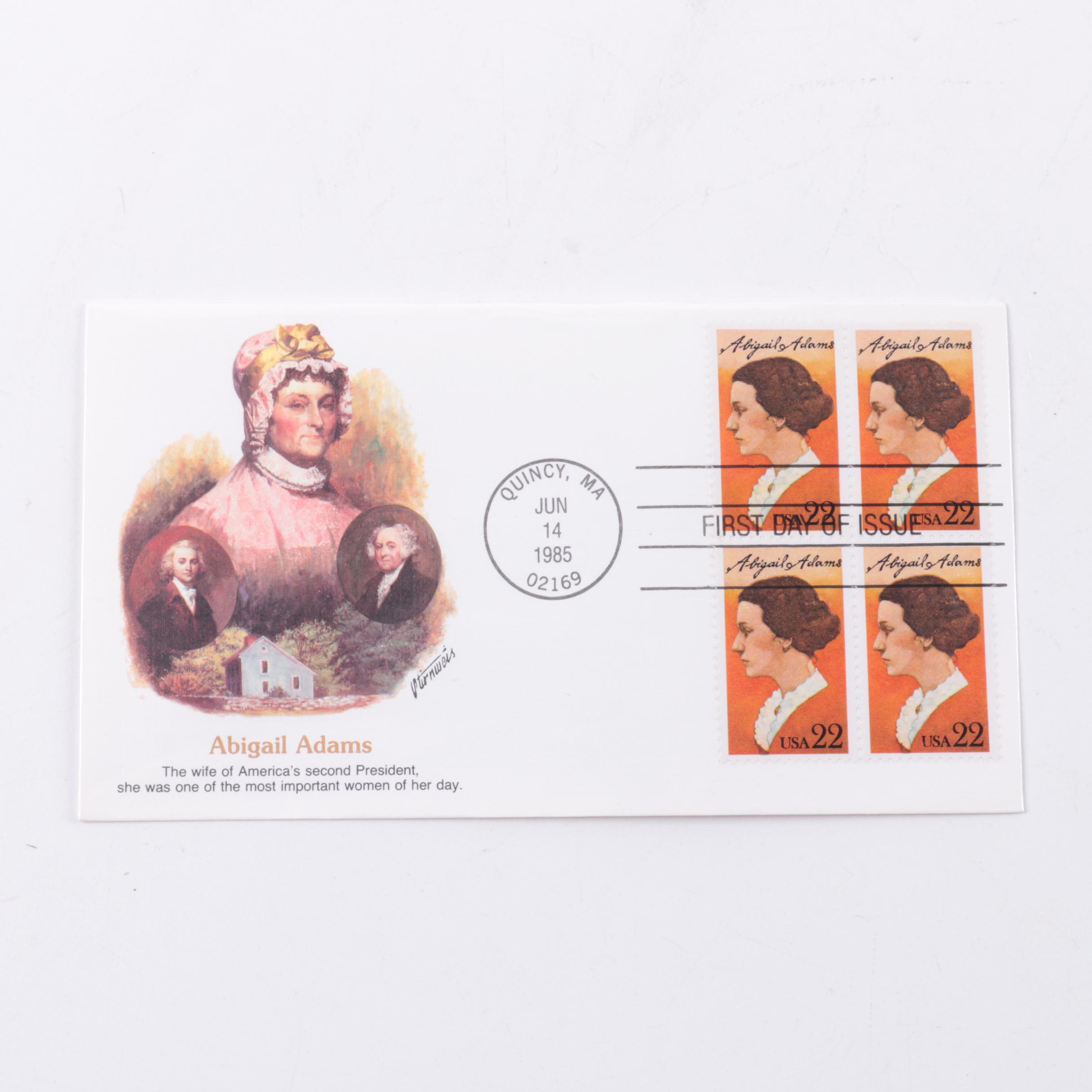 United States First Lady First Day Cover Postage Stamps