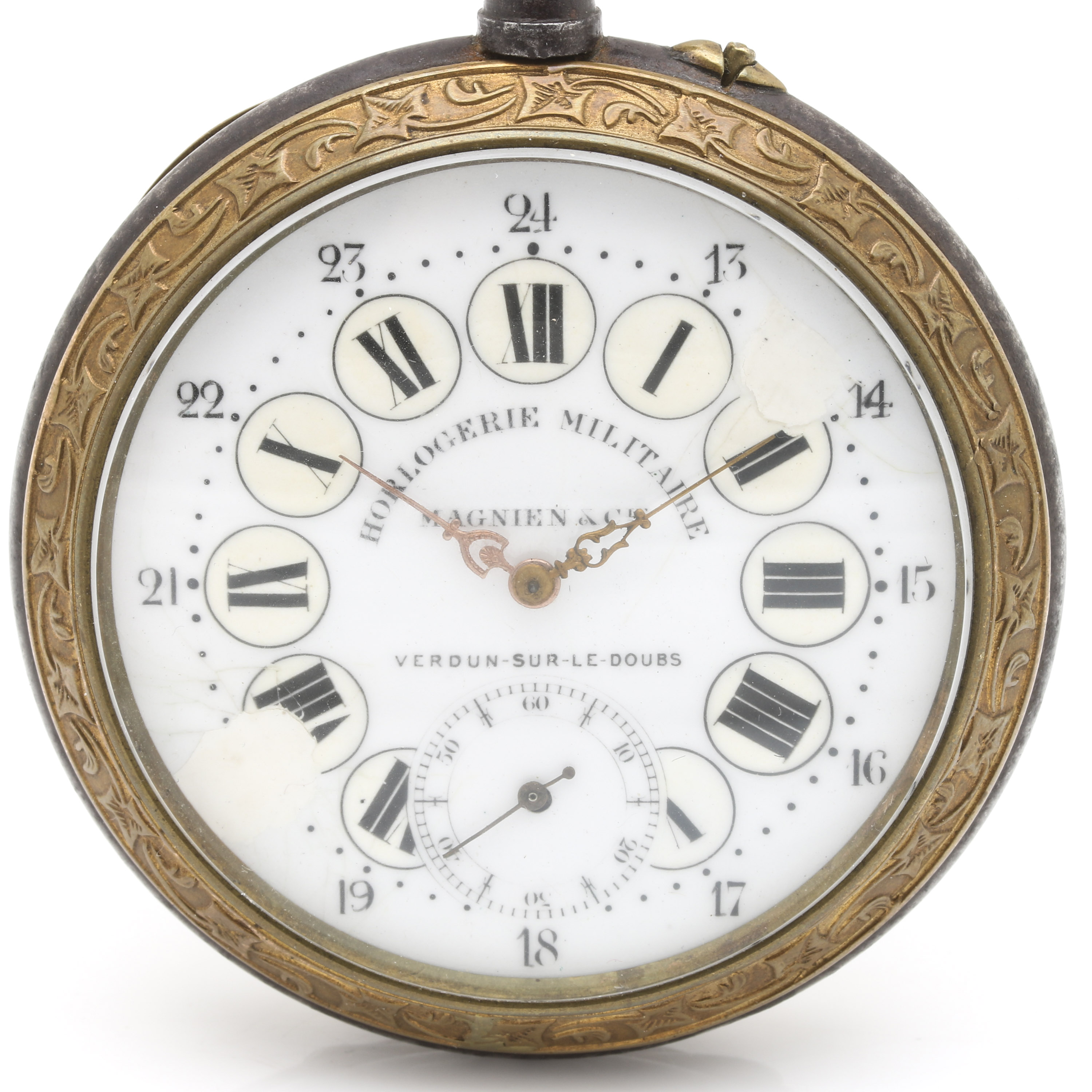 1915 Magnien & Cie Horlogerie Militaire Open Face Pocket Watch