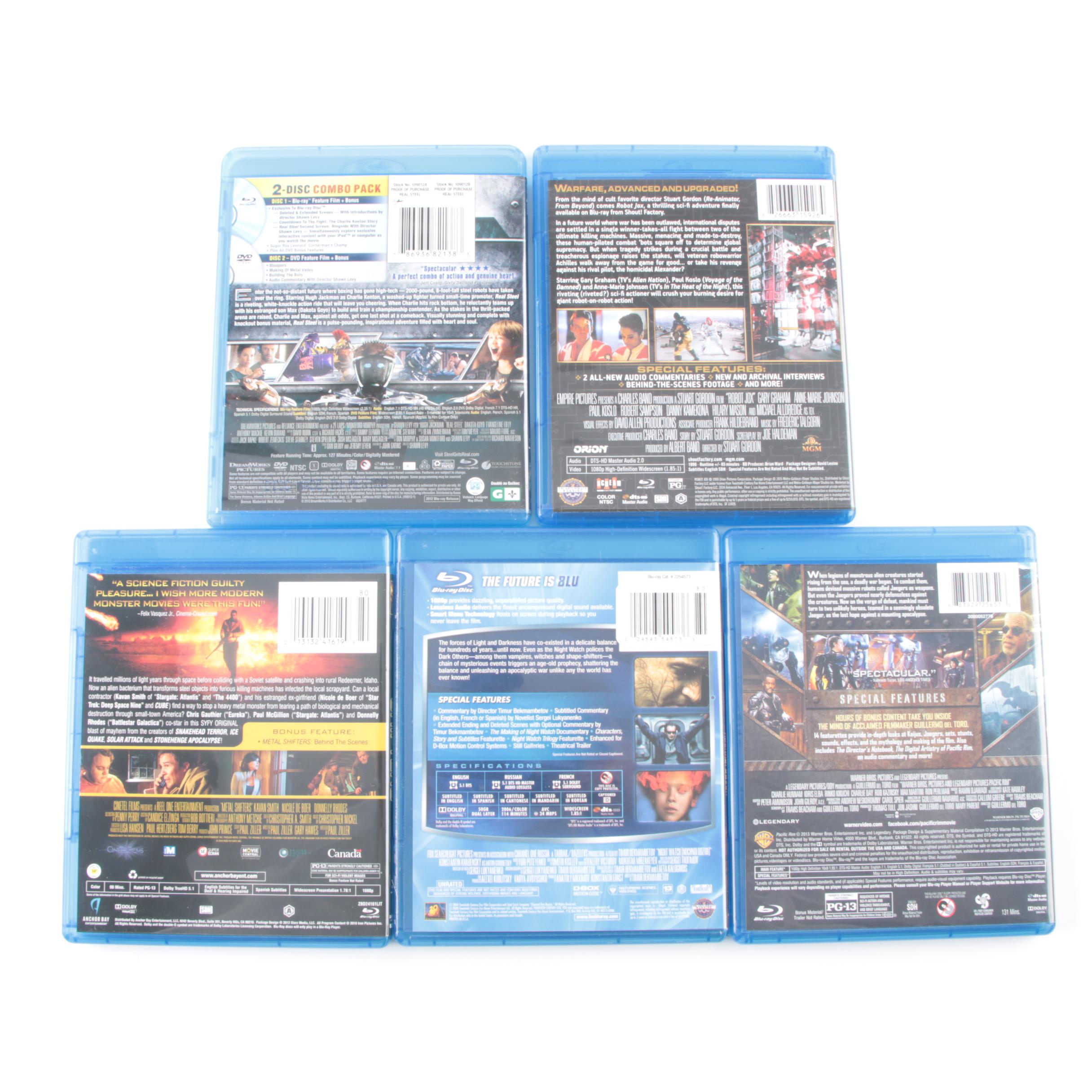 Modern Science Fiction Blu-Rays Including "Pacific Rim" and "Real Steel"