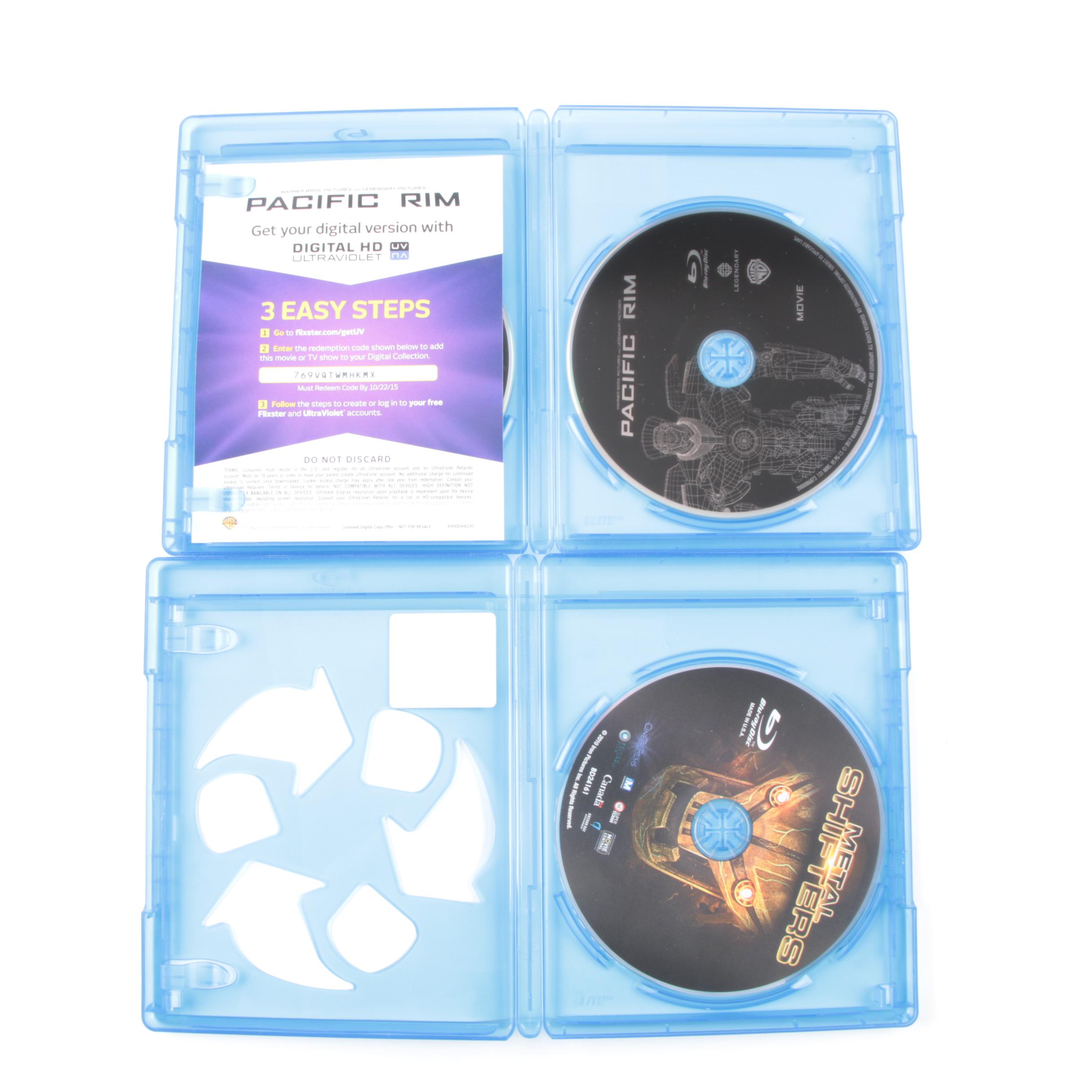 Modern Science Fiction Blu-Rays Including "Pacific Rim" and "Real Steel"