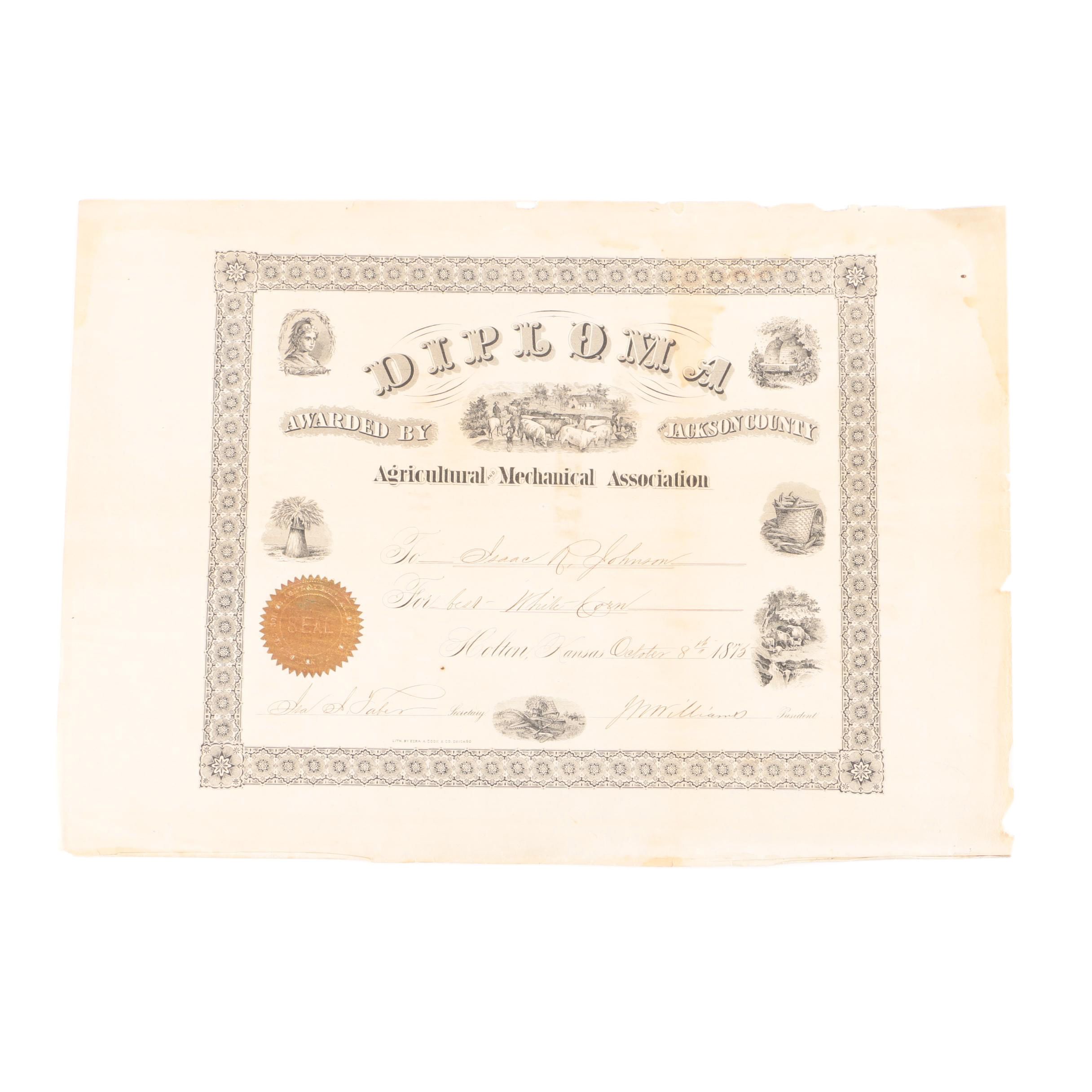 Agricultural and Mechanical Association of Kansas Diploma