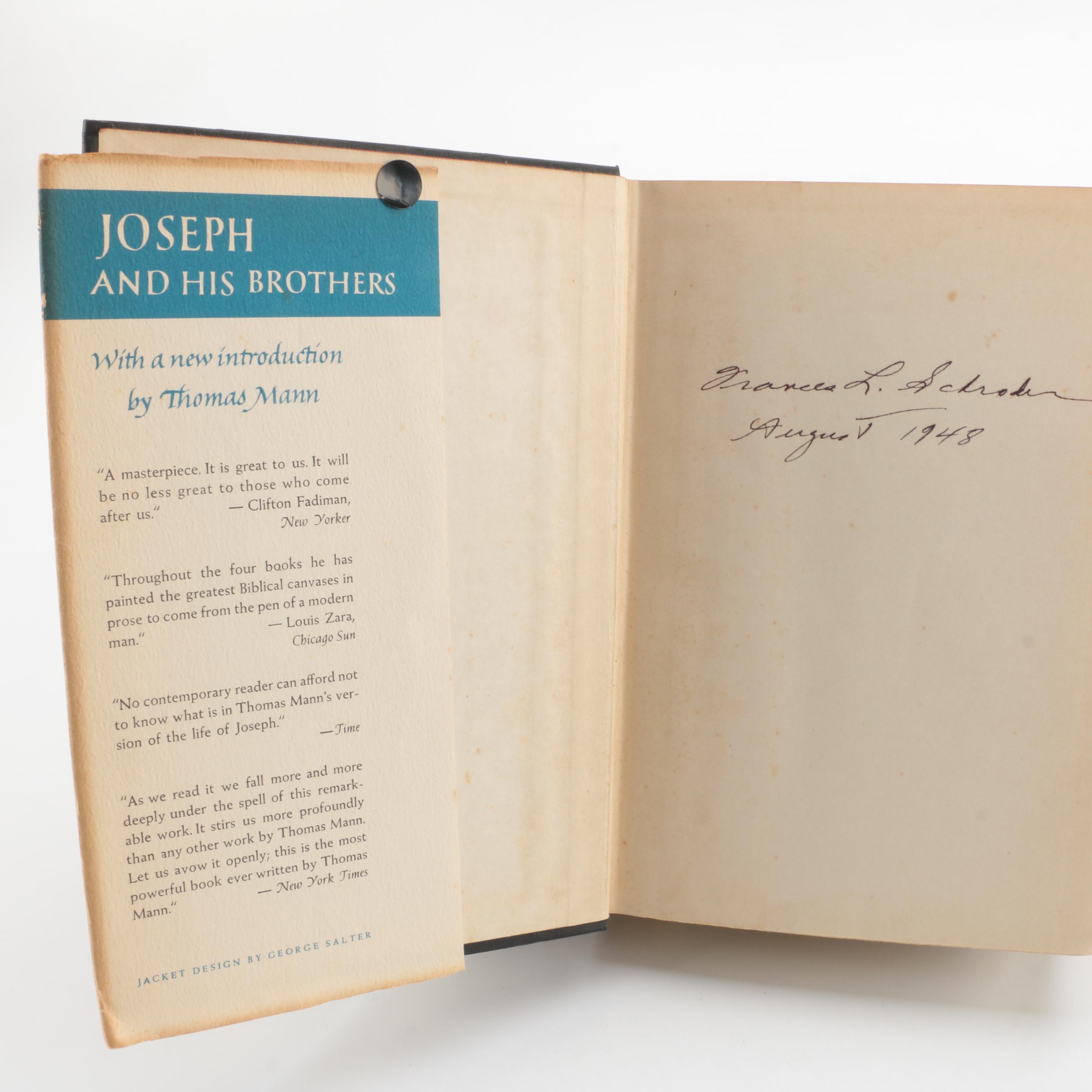 First Single-Volume Edition 1948 "Joseph and His Brothers" by Thomas Mann