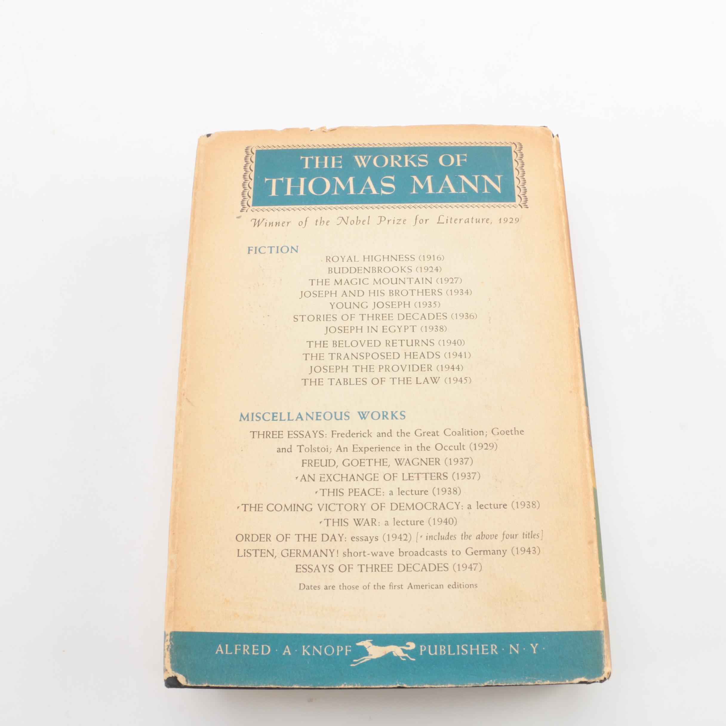 First Single-Volume Edition 1948 "Joseph and His Brothers" by Thomas Mann