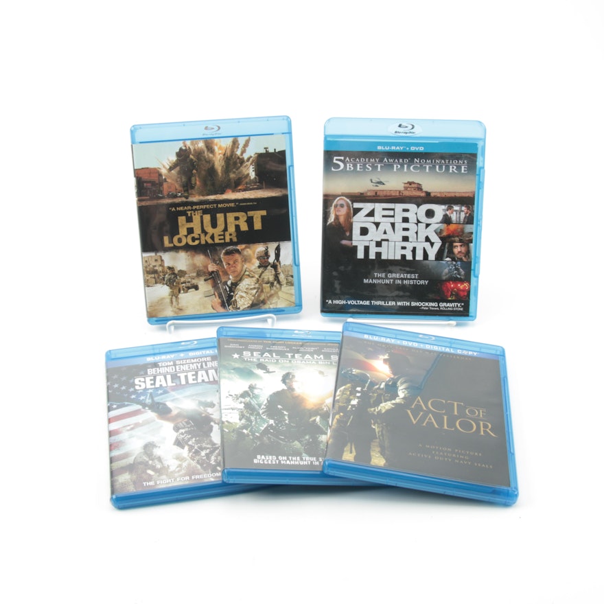 Modern War Films Blu-Ray Collection Including "Hurt Locker" and "Act of Valor"