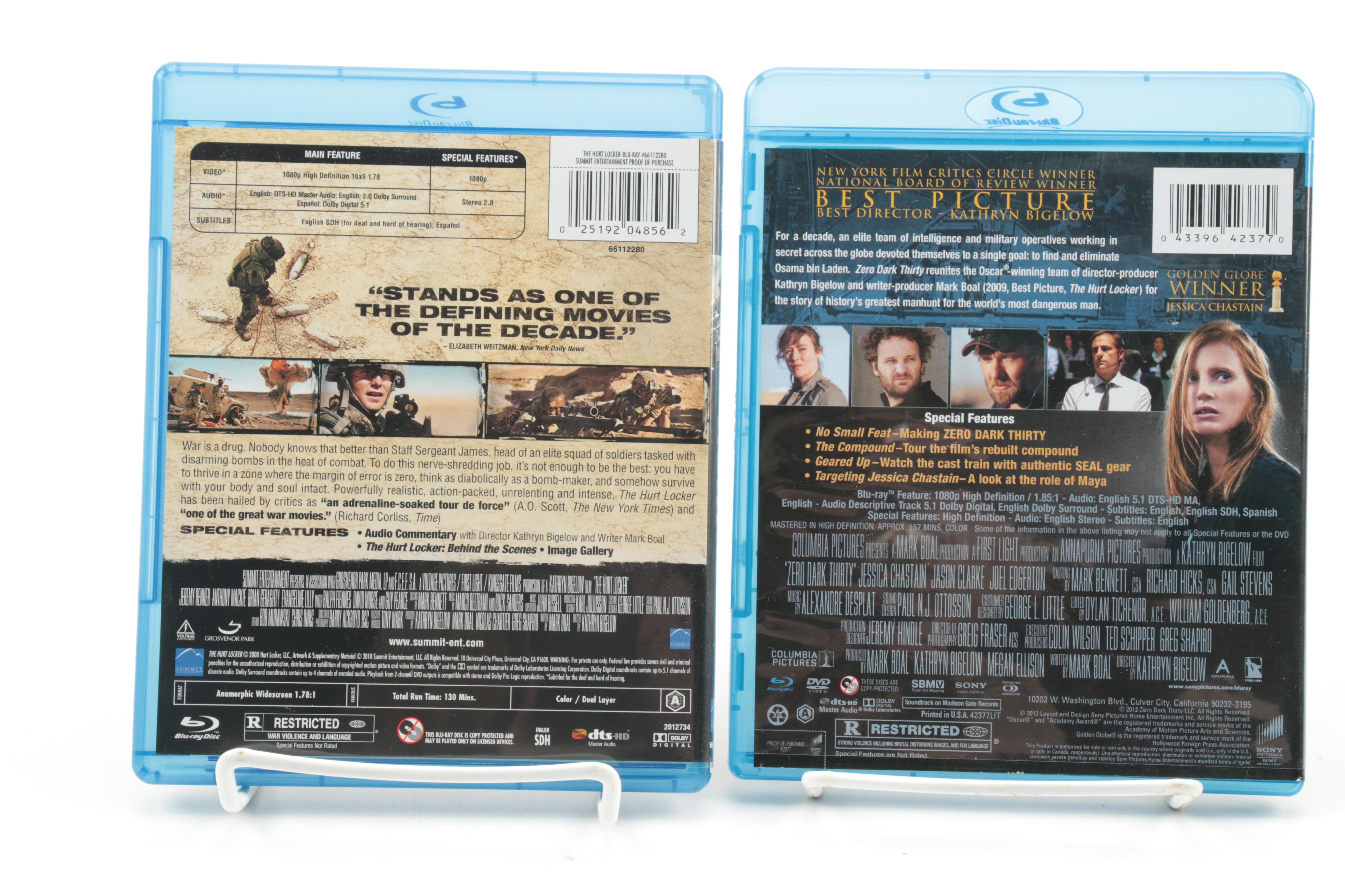 Modern War Films Blu-Ray Collection Including "Hurt Locker" and "Act of Valor"