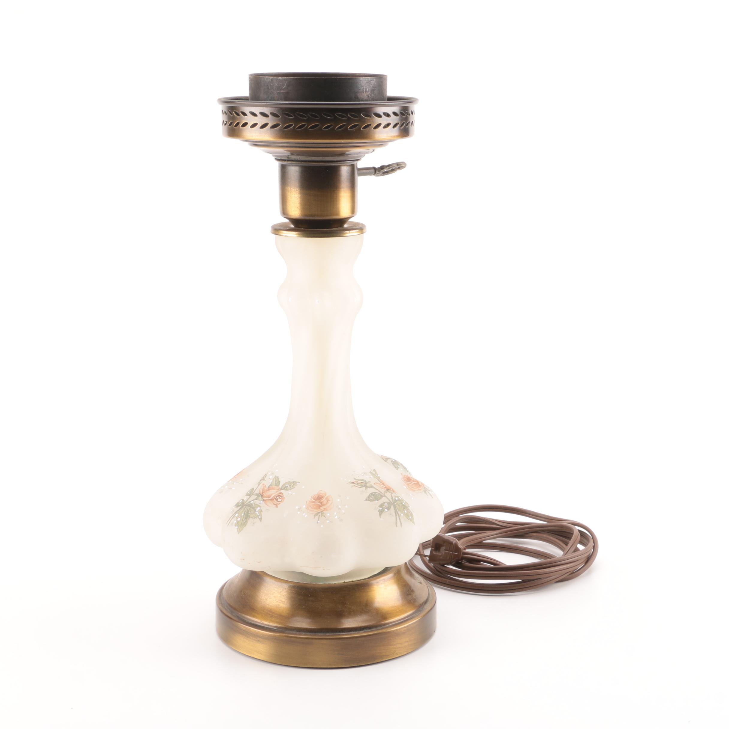 Vintage Frosted Glass Accent Lamp