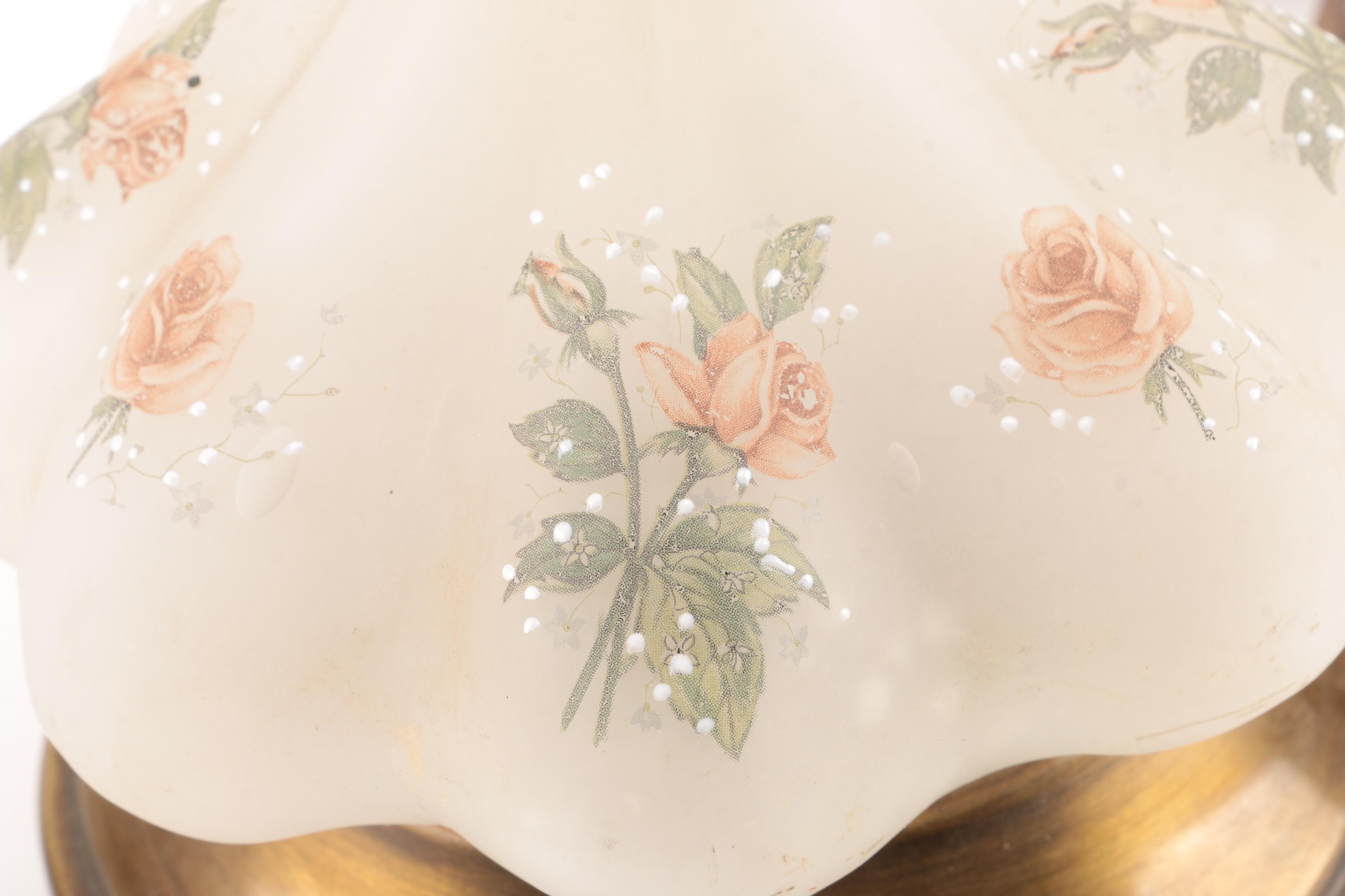 Vintage Frosted Glass Accent Lamp