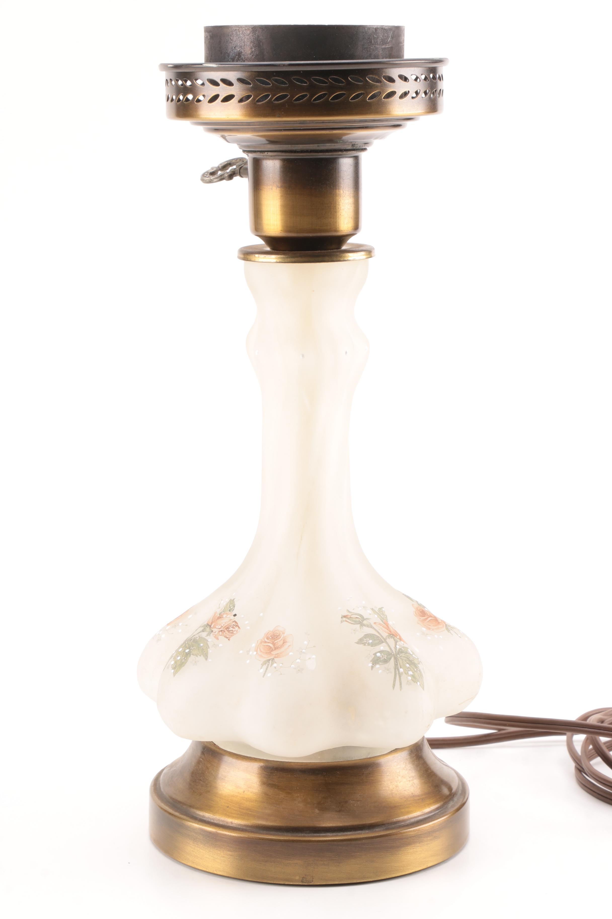 Vintage Frosted Glass Accent Lamp