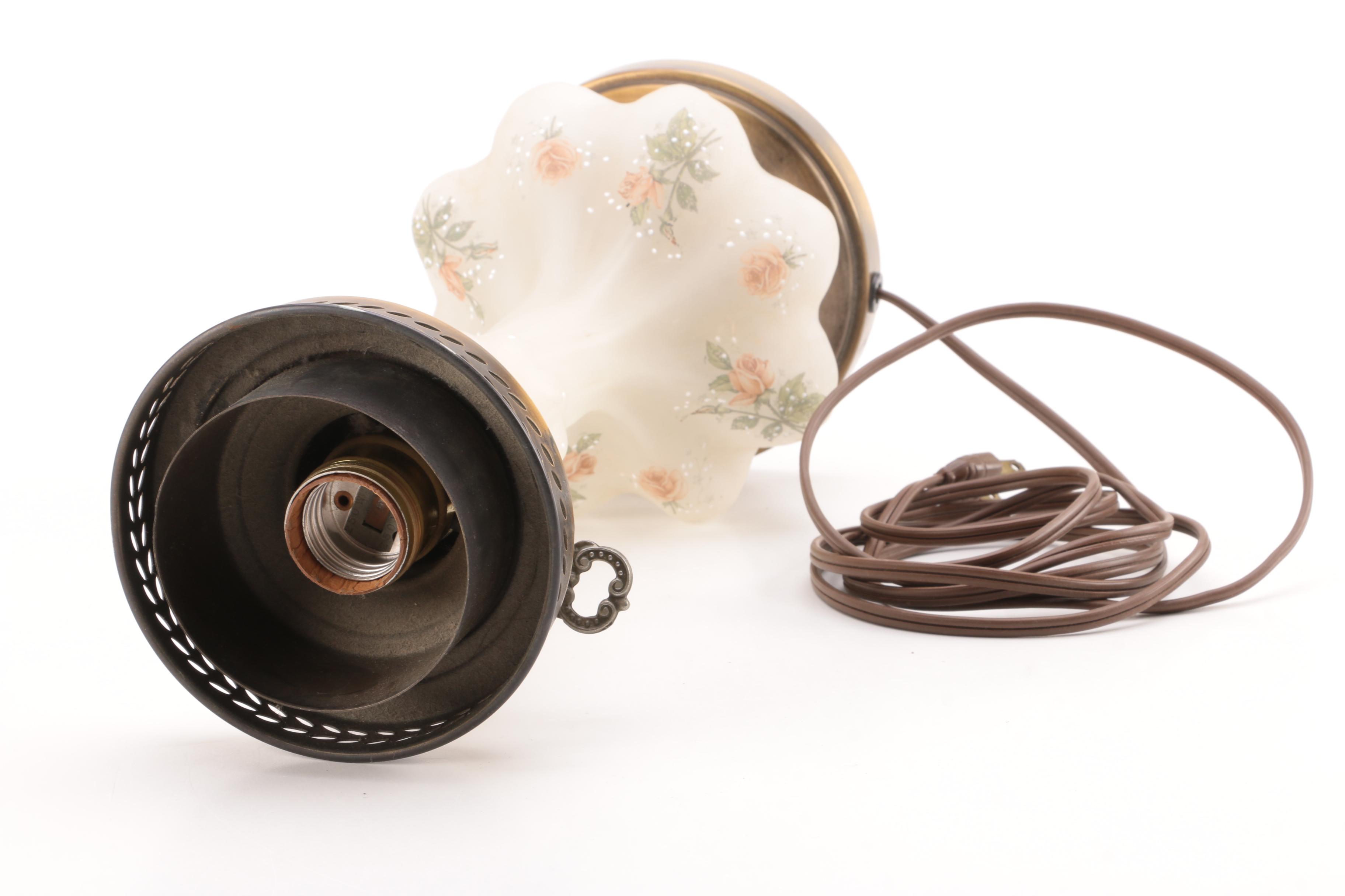 Vintage Frosted Glass Accent Lamp