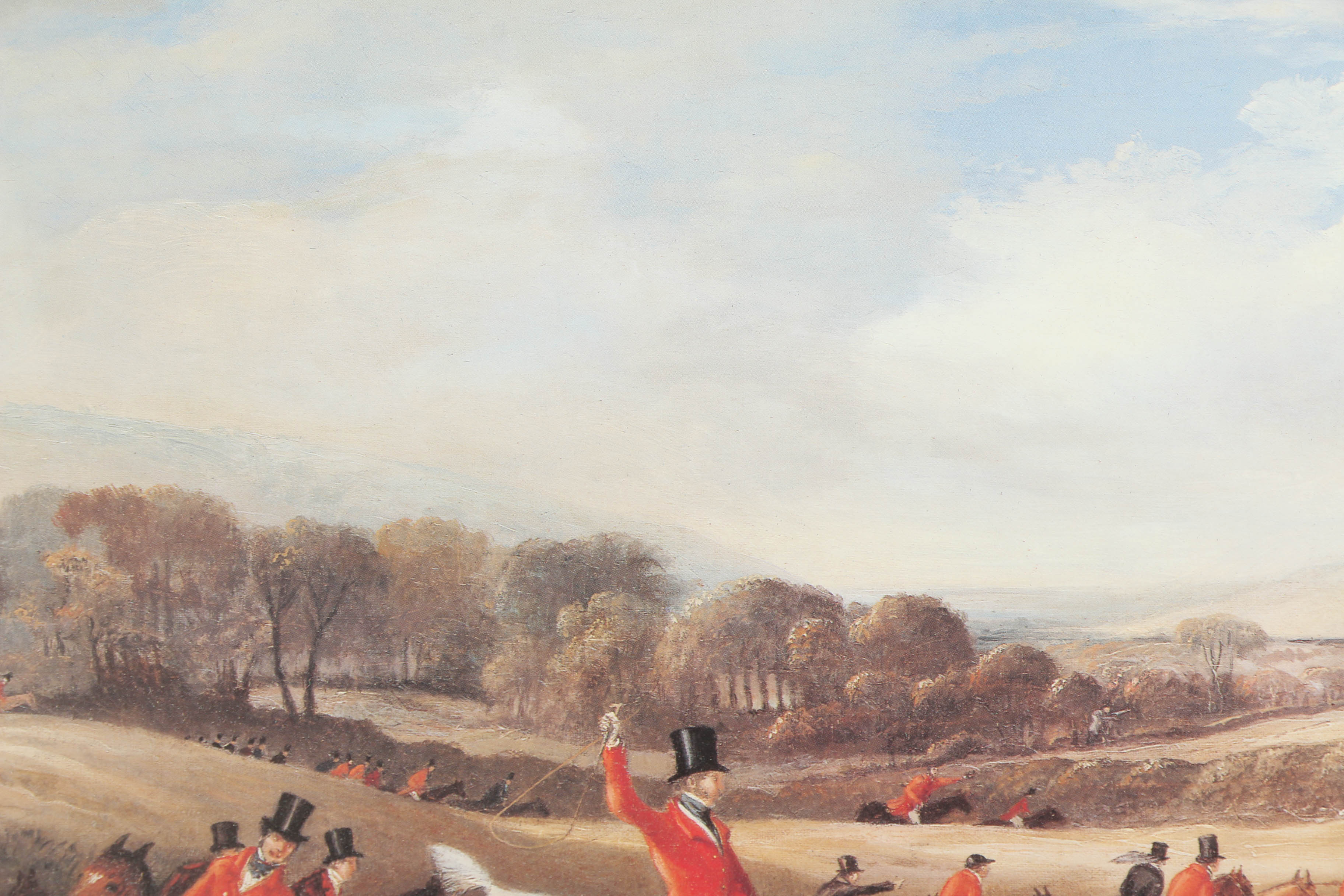 Offset Lithograph on Paper of Fox Hunters