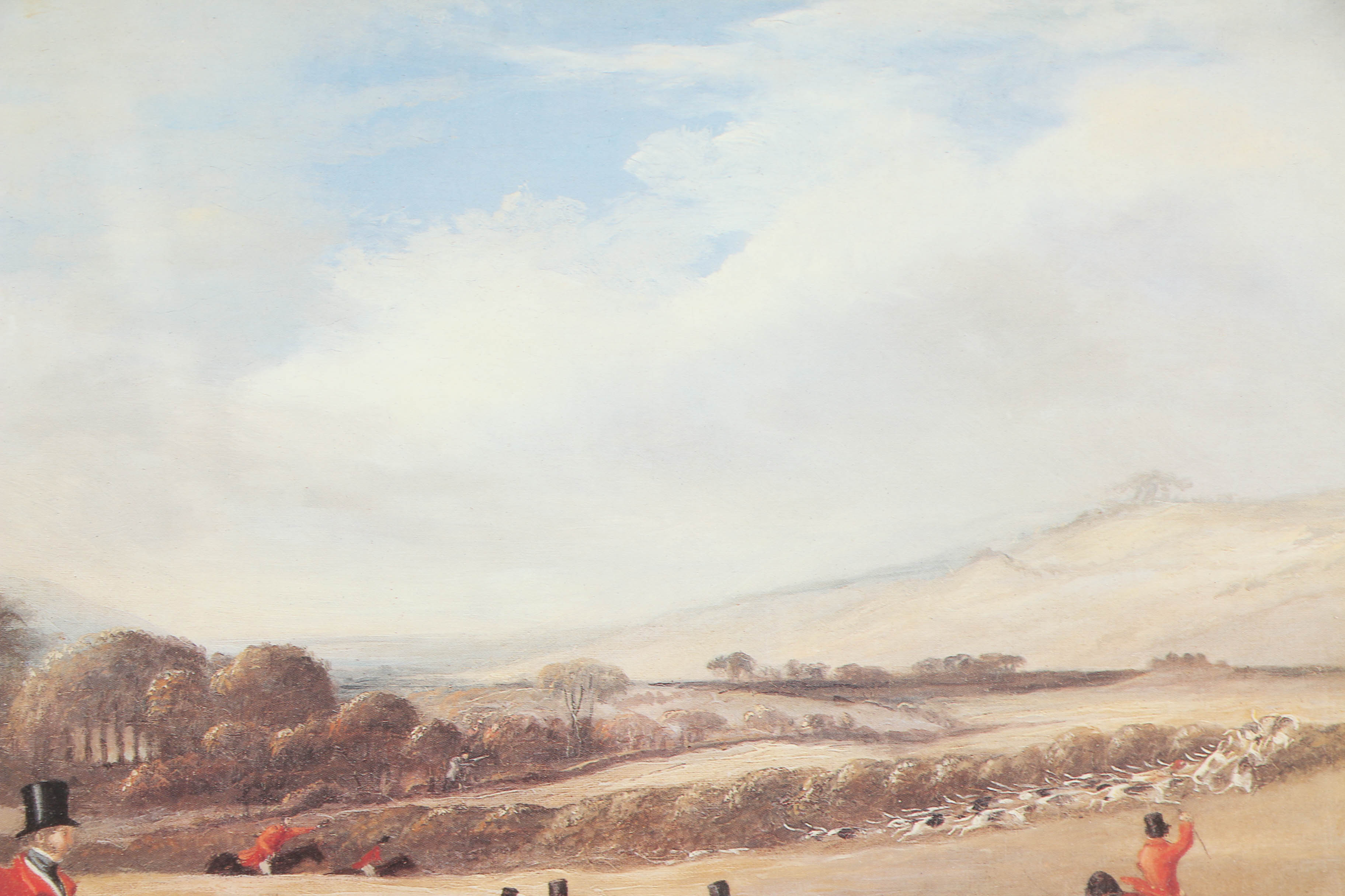 Offset Lithograph on Paper of Fox Hunters