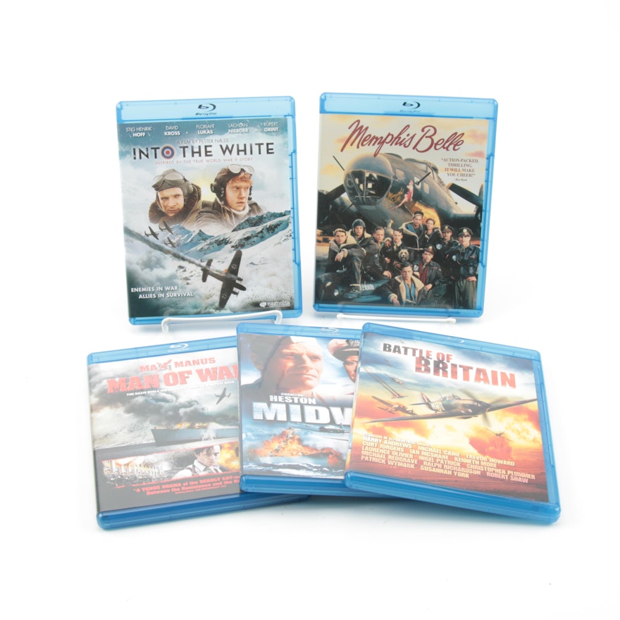 World War II Films Blu-Ray Collection Including "Memphis Belle" and "Midway"