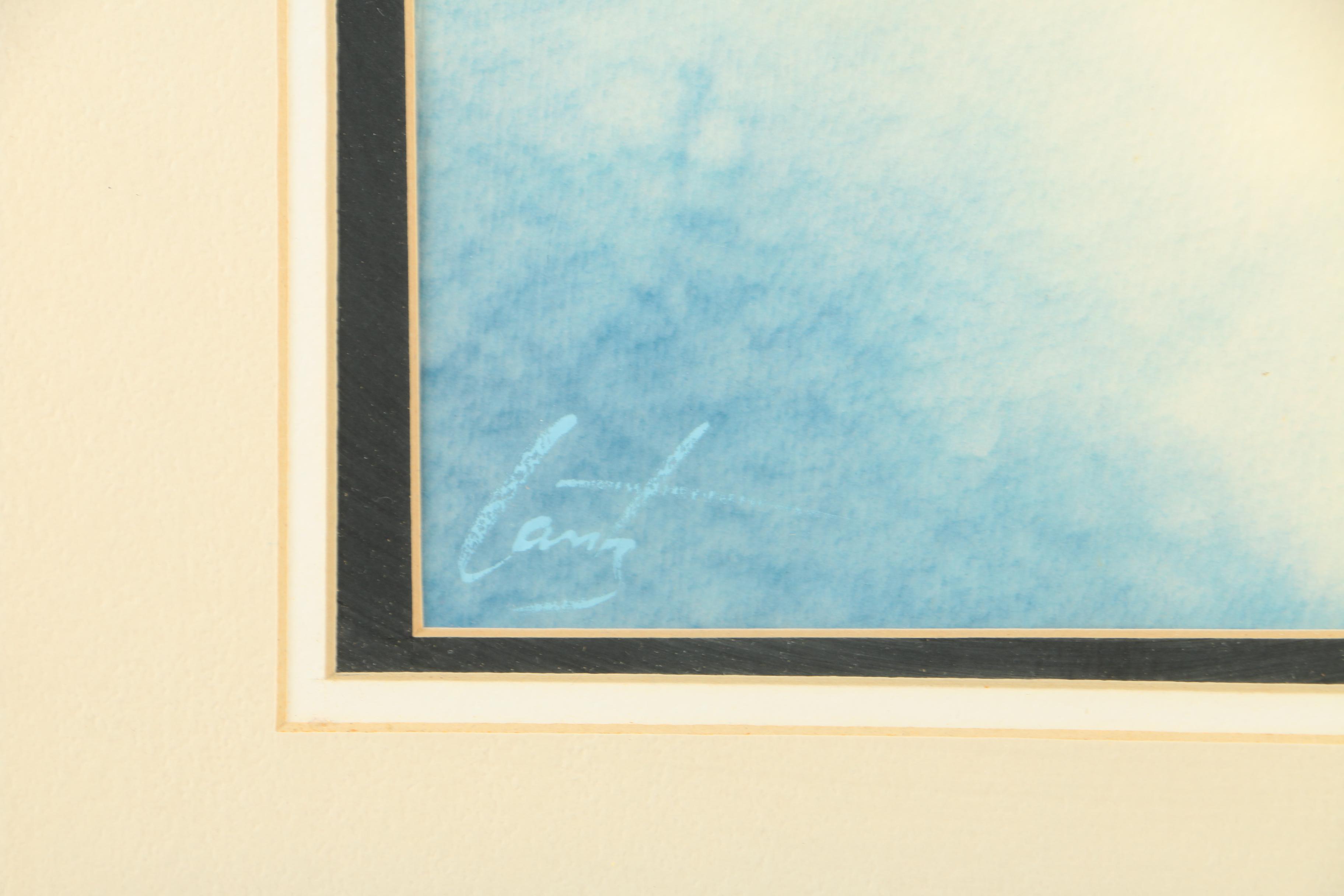 Charles Lantz Watercolor Painting on Paper "Free Flight"