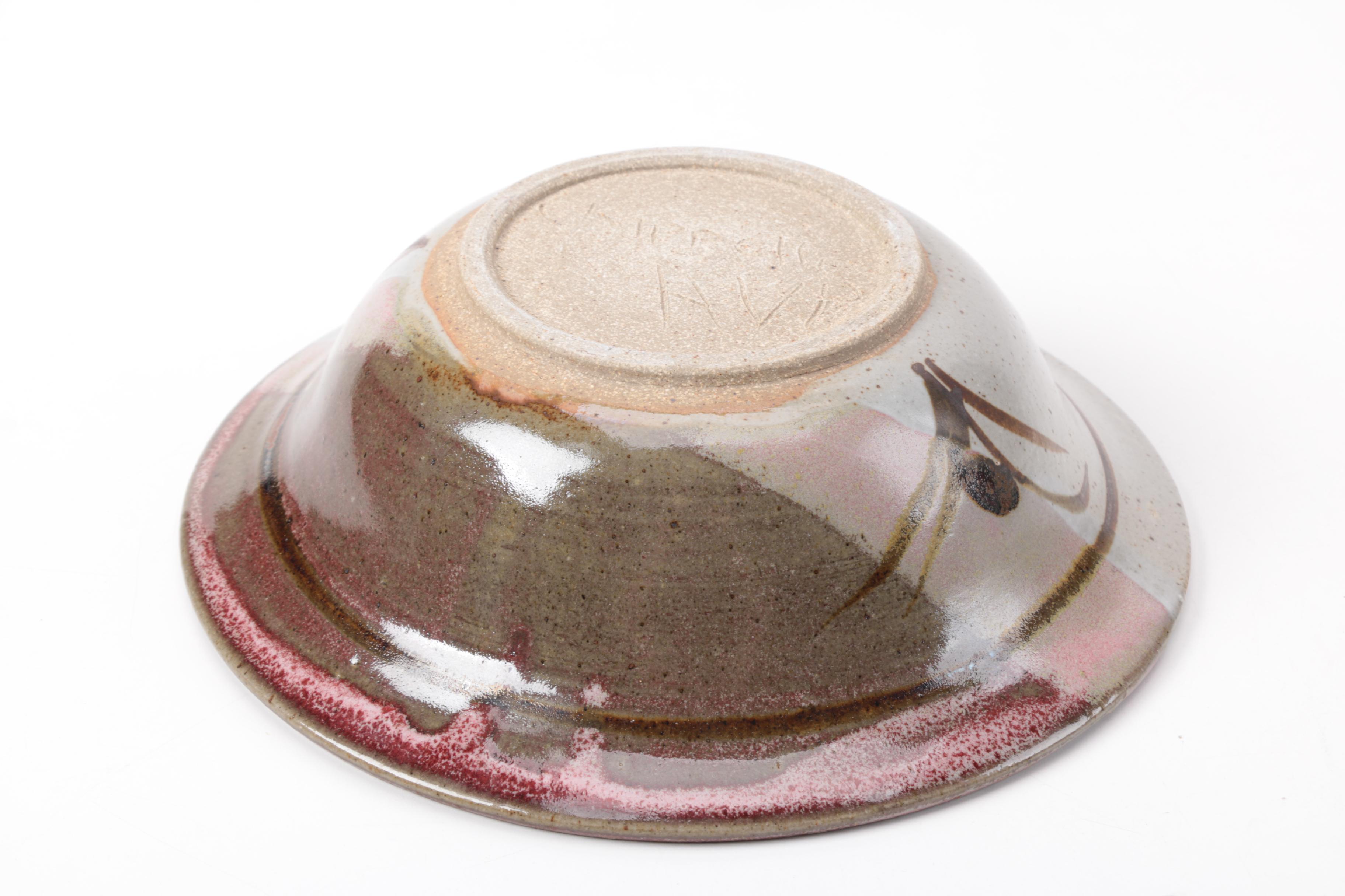 Signed Jerry Chapelle Hand Thrown Stoneware Bowls