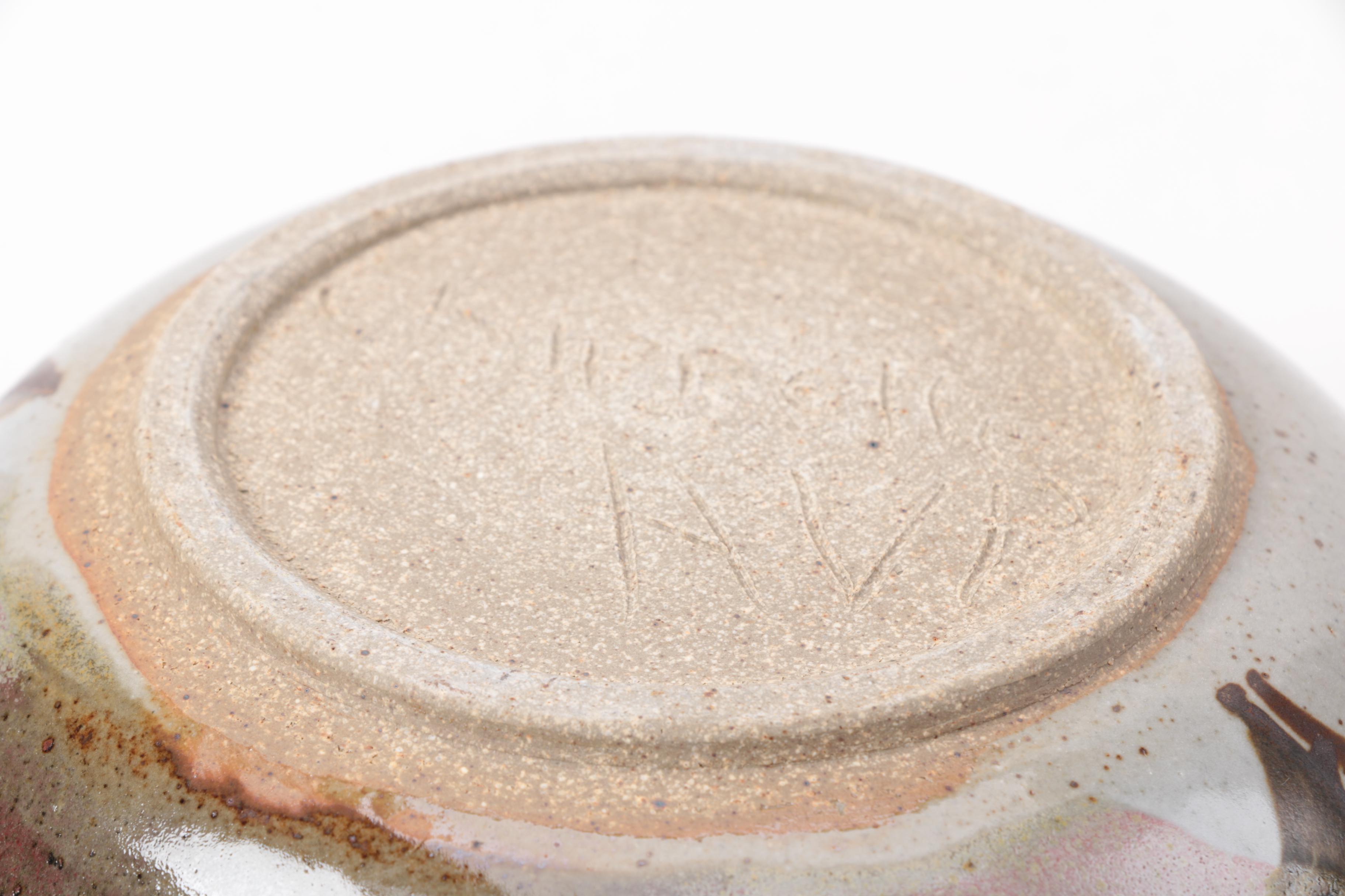 Signed Jerry Chapelle Hand Thrown Stoneware Bowls