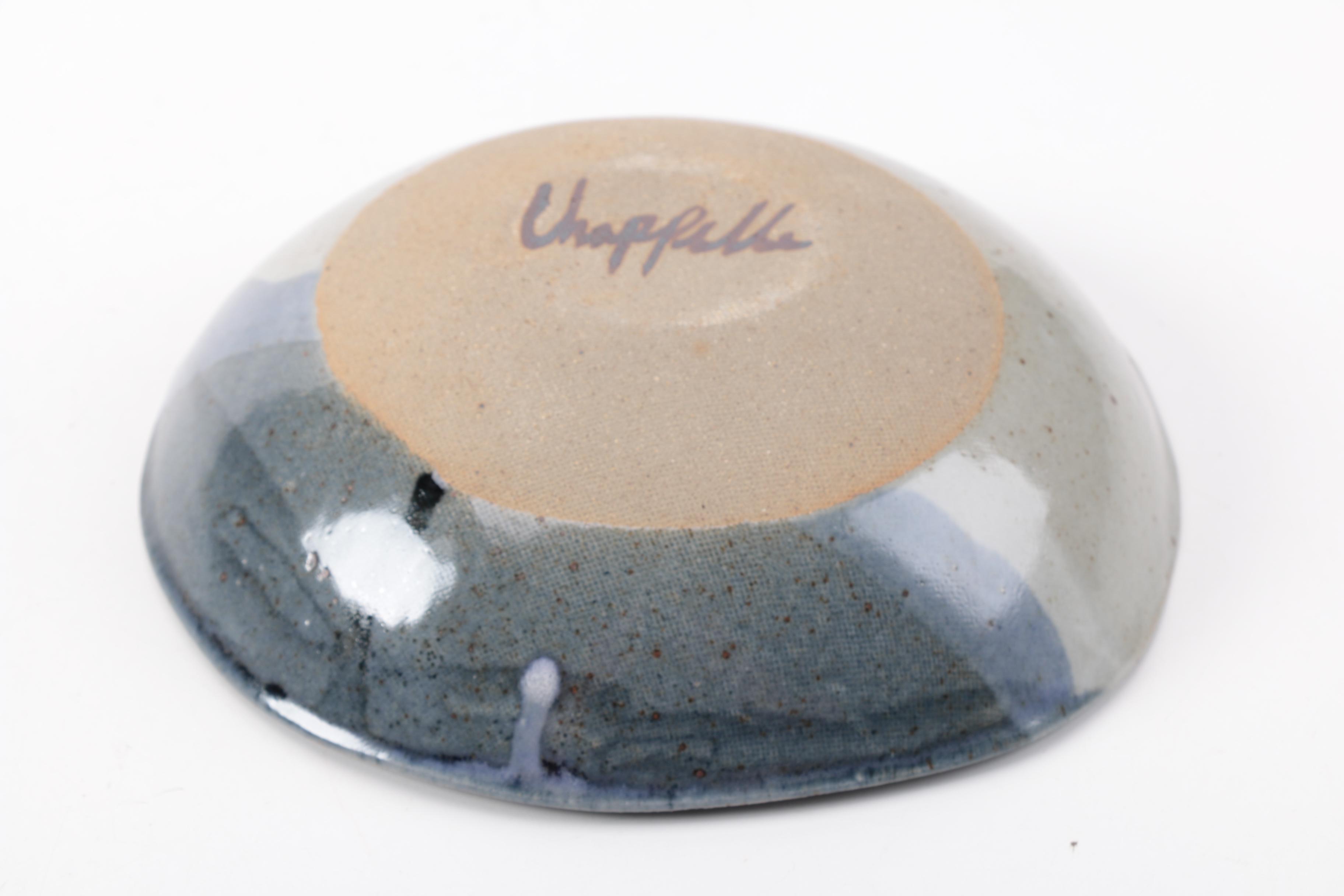 Signed Jerry Chapelle Hand Thrown Stoneware Bowls