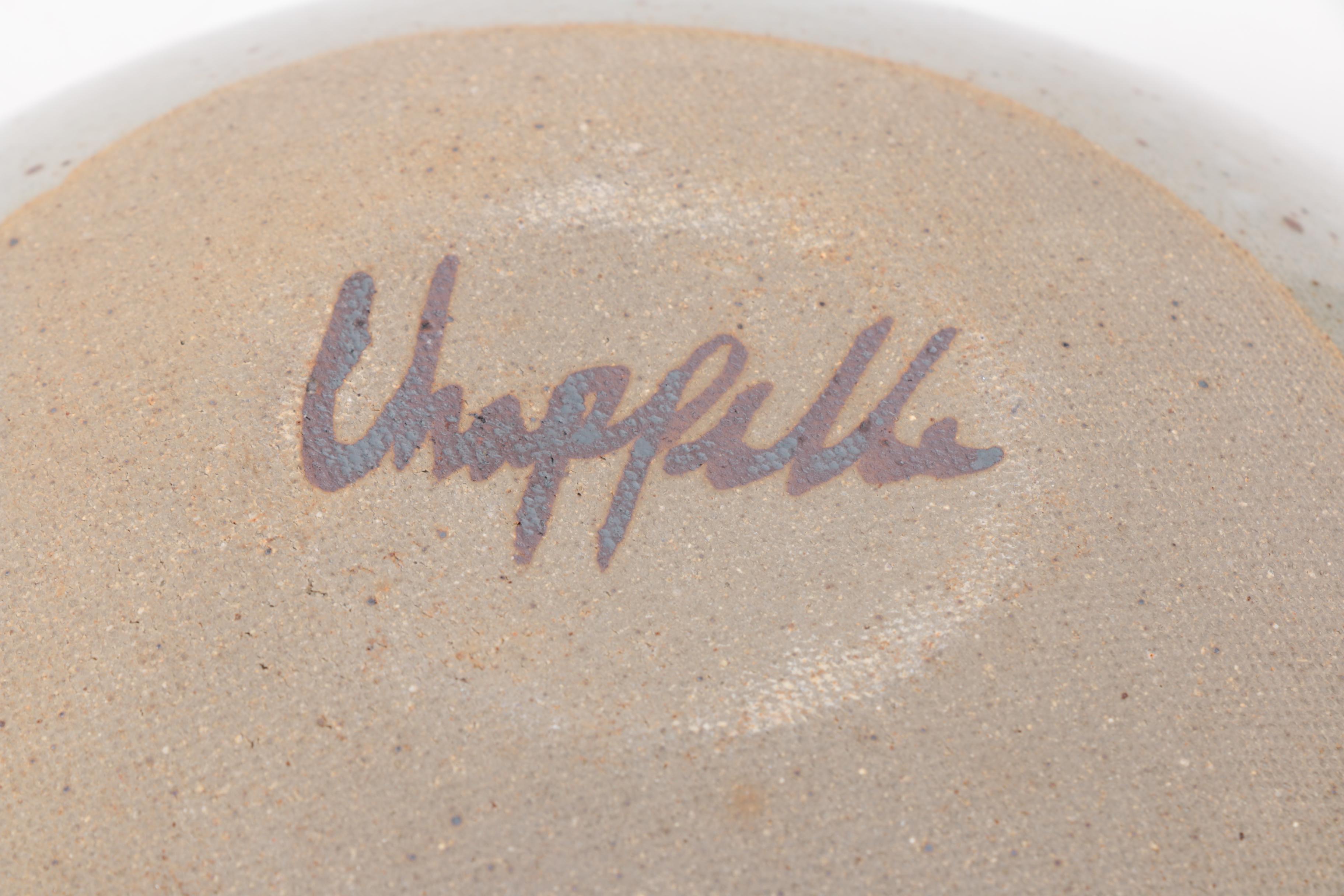 Signed Jerry Chapelle Hand Thrown Stoneware Bowls